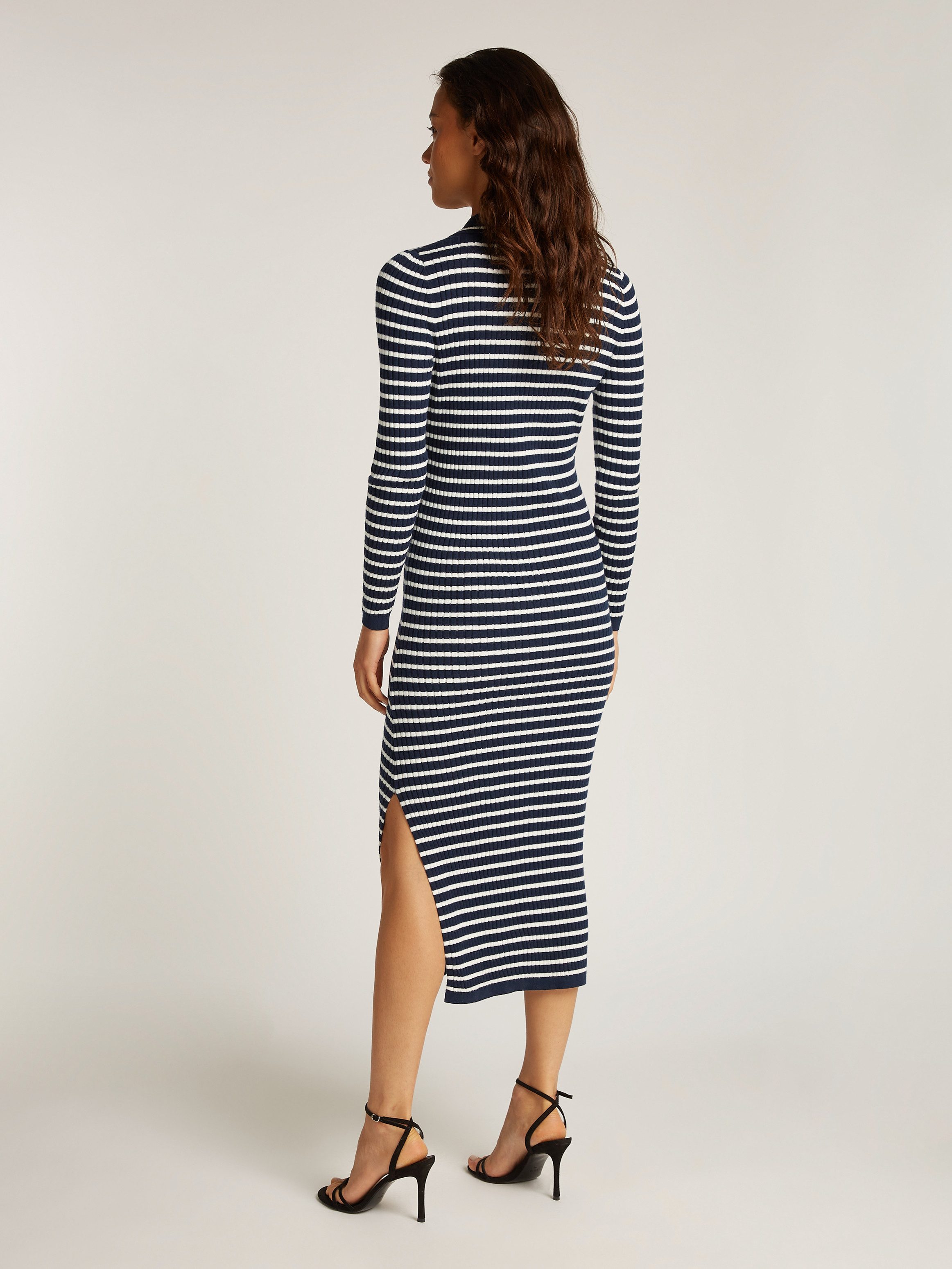 TOMMY JEANS Polojurk TJW LS POLO MIDI DRESS