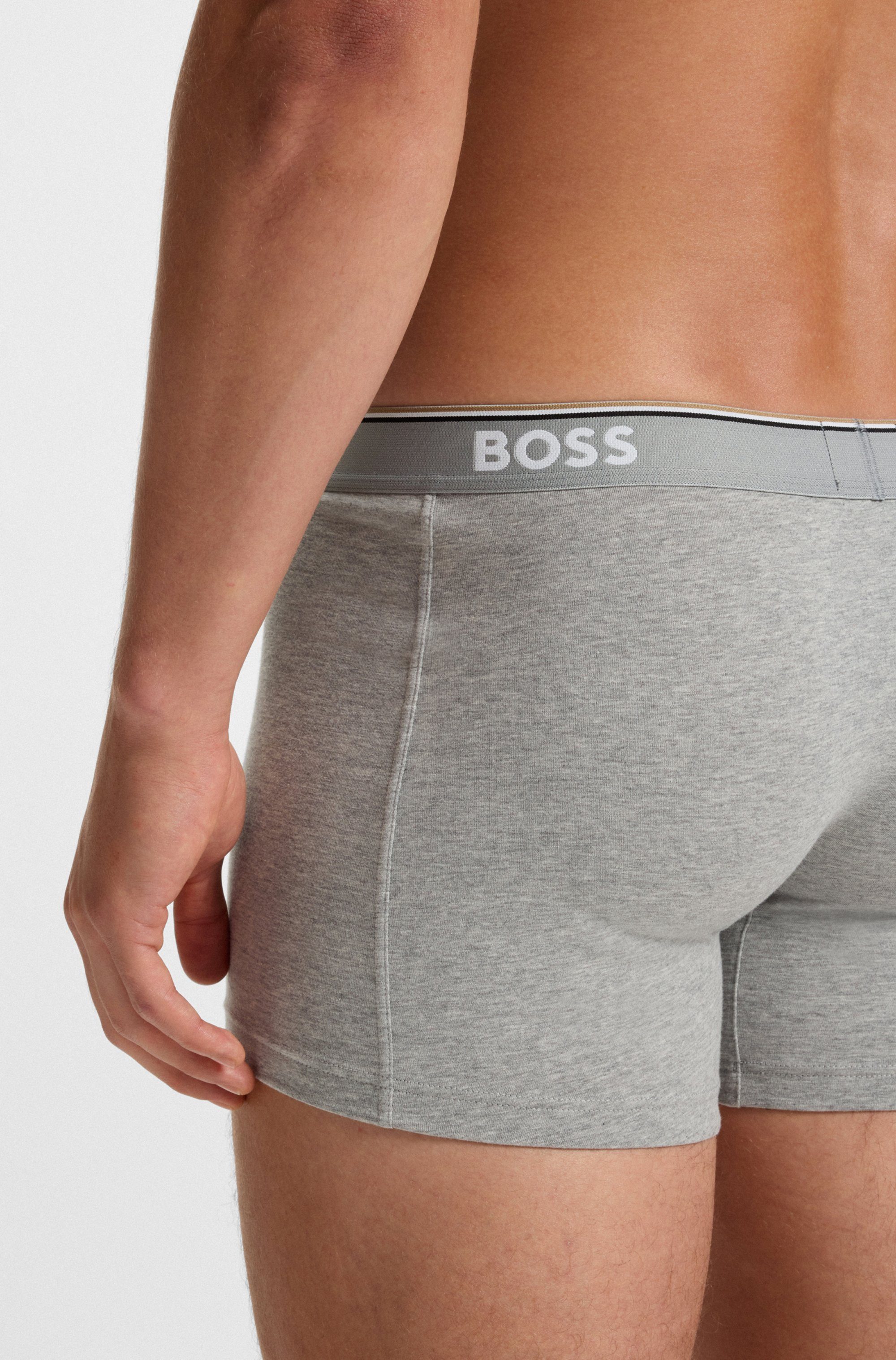 BOSS Lange boxershort BRIEF 3 PACK met in kleur bijpassende weefband (3 stuks)