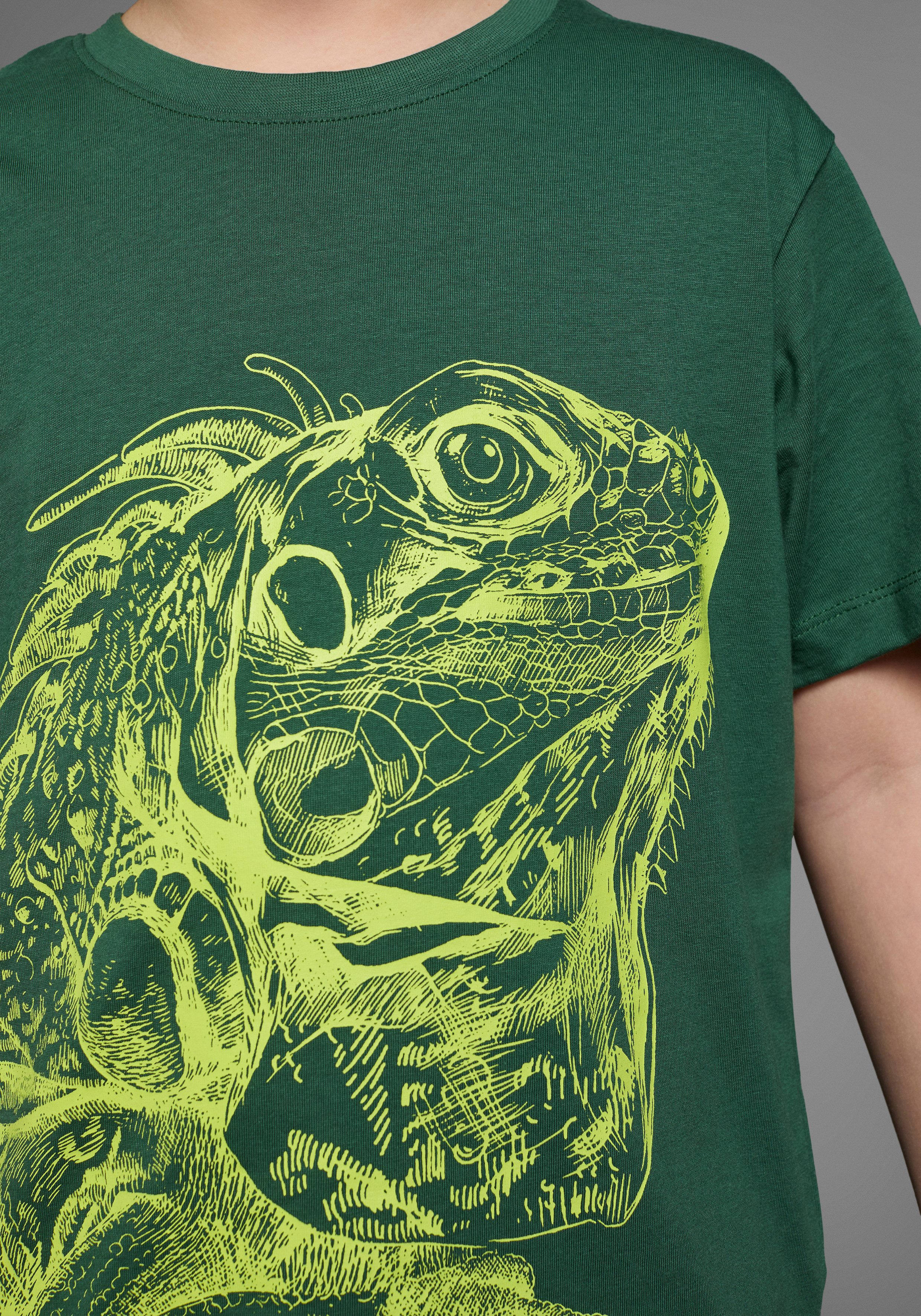 KIDSWORLD T-shirt GECKO Korte mouwen, basic pasvorm, bedrukt, ronde hals