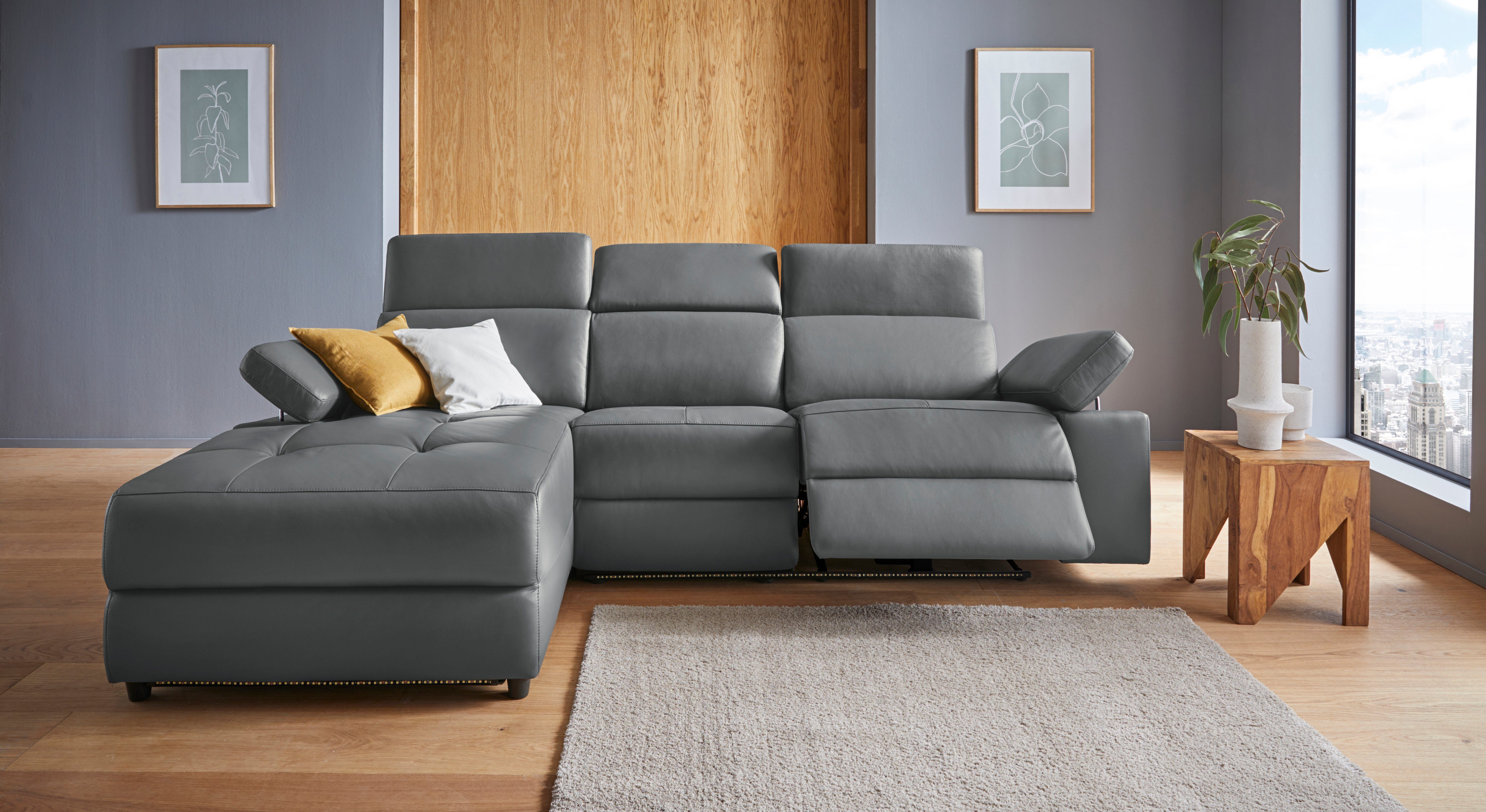 Places of Style Hoekbank Kilado, L-vorm, met relaxfunctie, verstelbare armleuning, verstelbare hoofdsteun