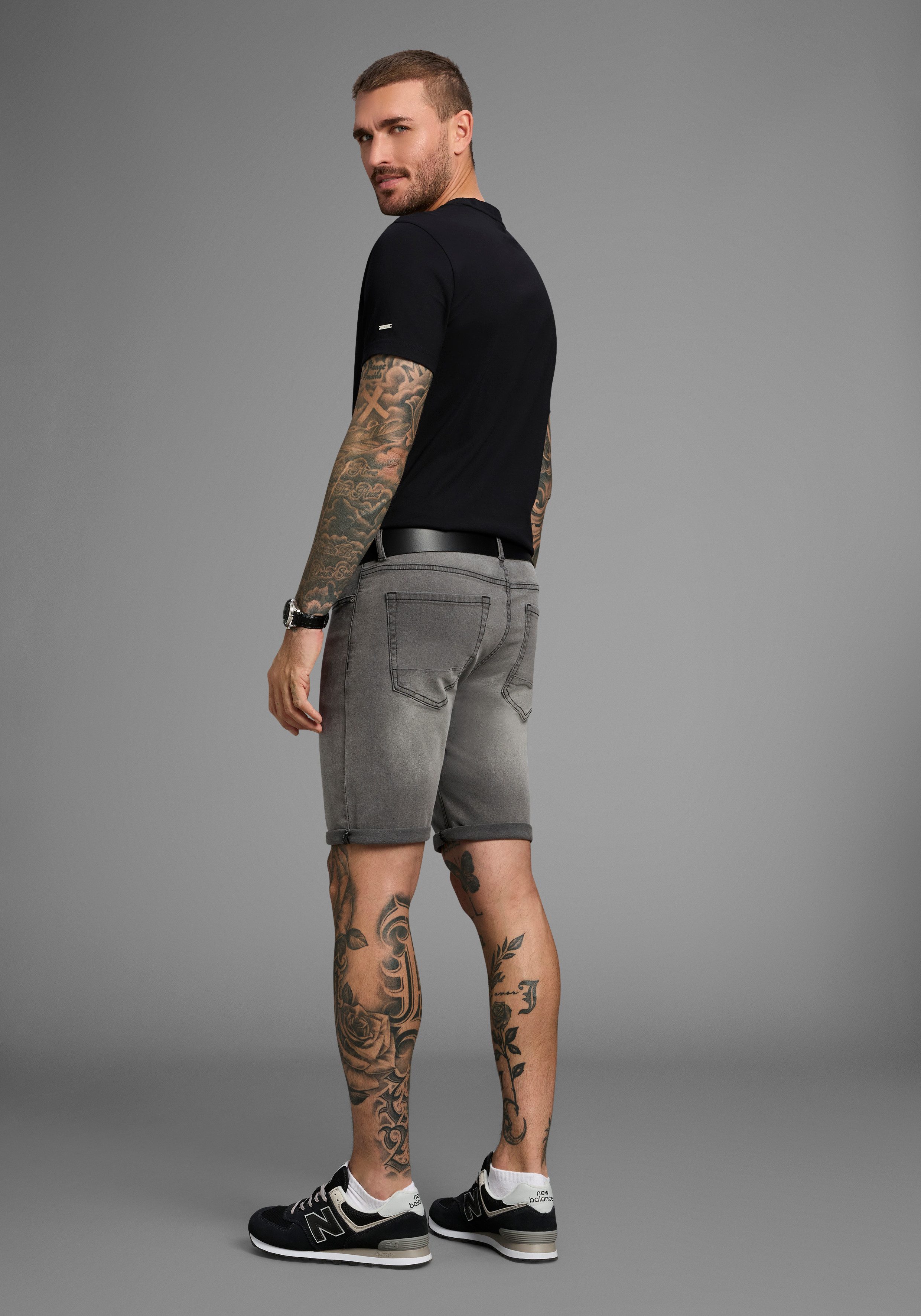Bruno Banani Jeansshort Hutch-Shorts lage taillehoogte