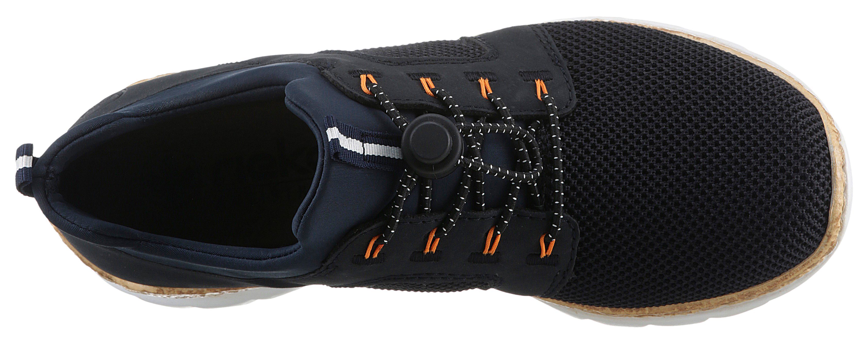 Rieker Slip-on sneakers , instapschoen, lage schoen, slipper, vrijetijdsschoen met elastische instap