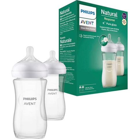 Philips Avent Glas Babyfles Natural Response 2 stuks 240ml