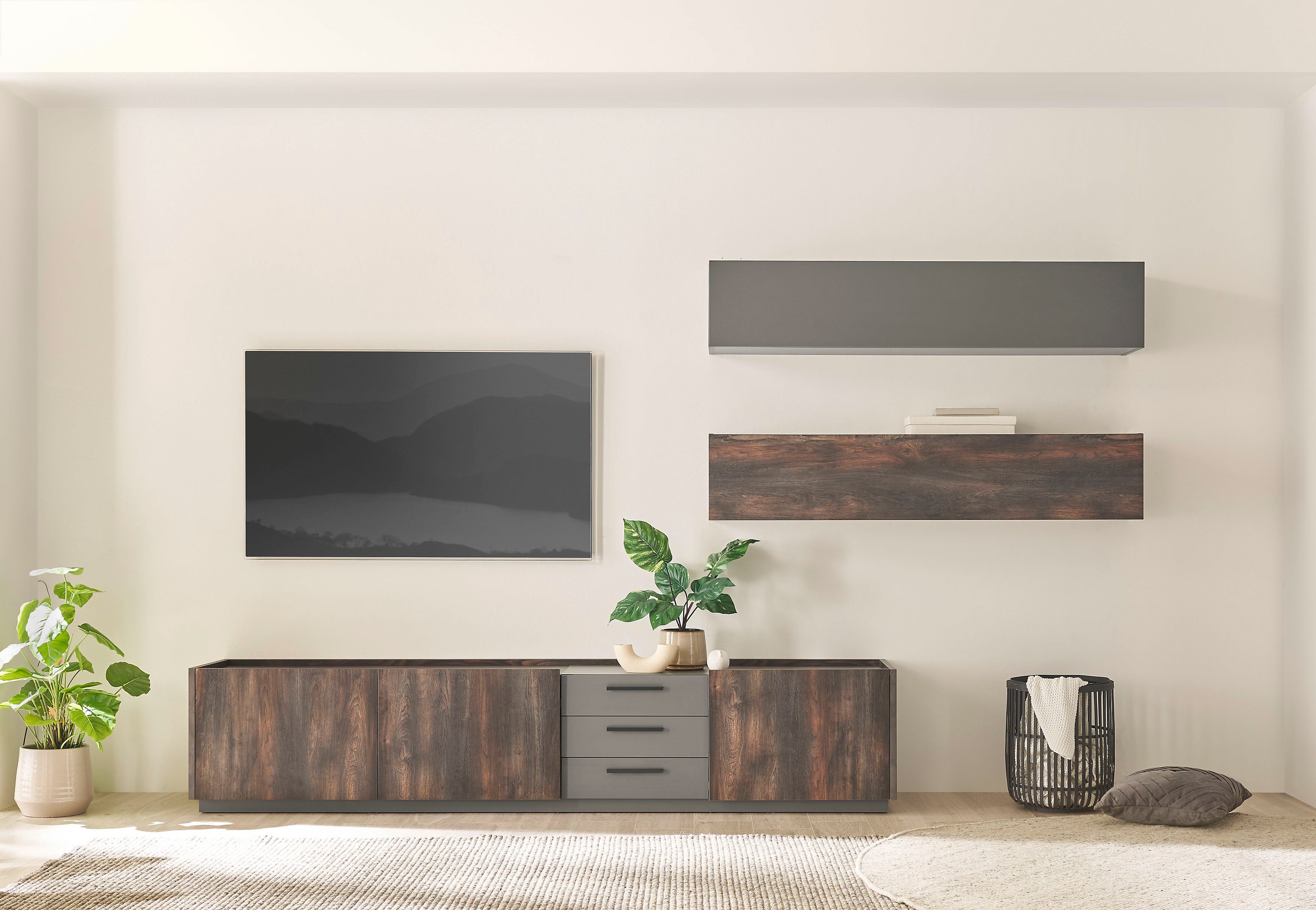 INOSIGN Kastenset Largo met soft-closetechniek en push-to-openfunctie (set, 3-delig) tv-wandmeubels bruin