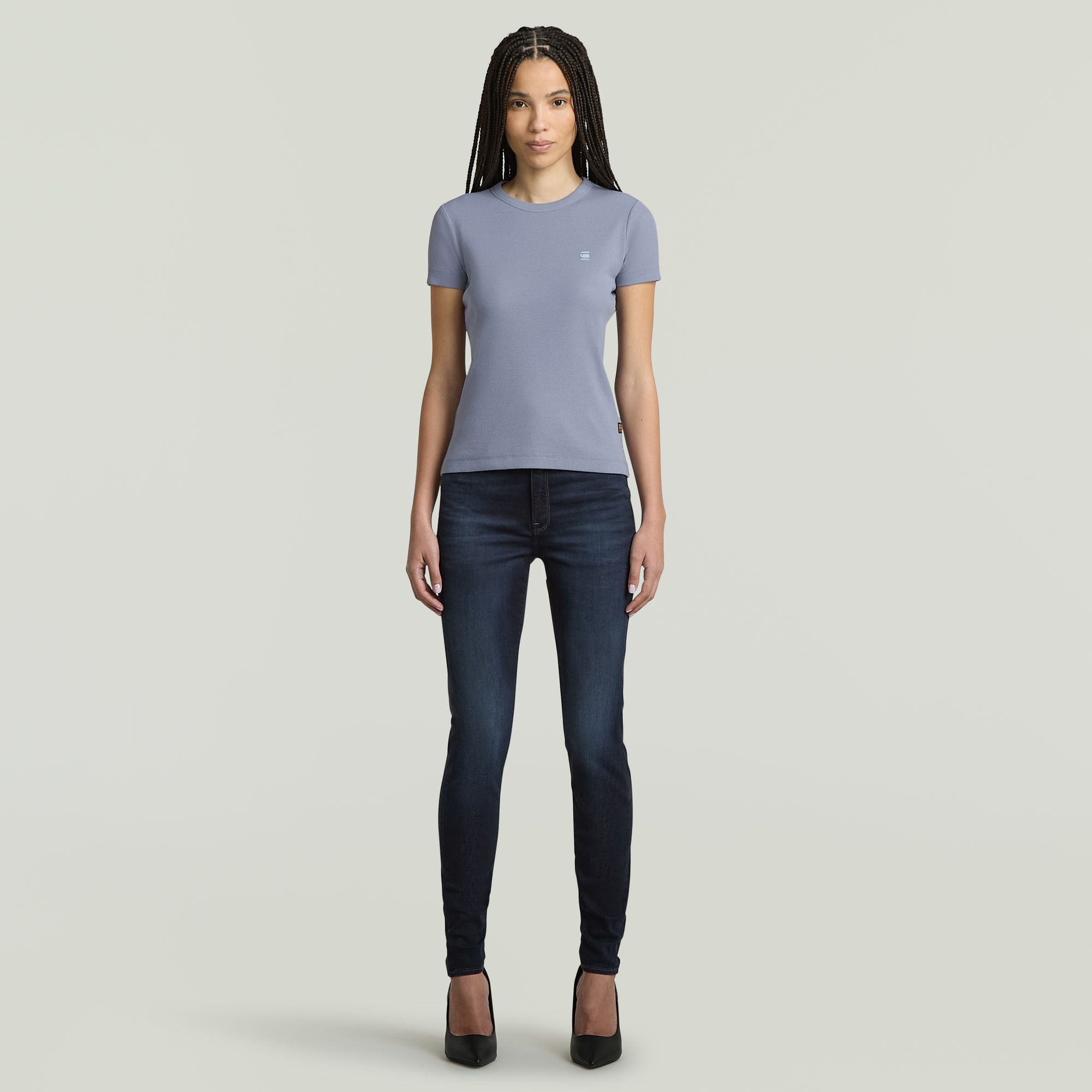 G-Star RAW T-shirt Rib Cap Sleeve