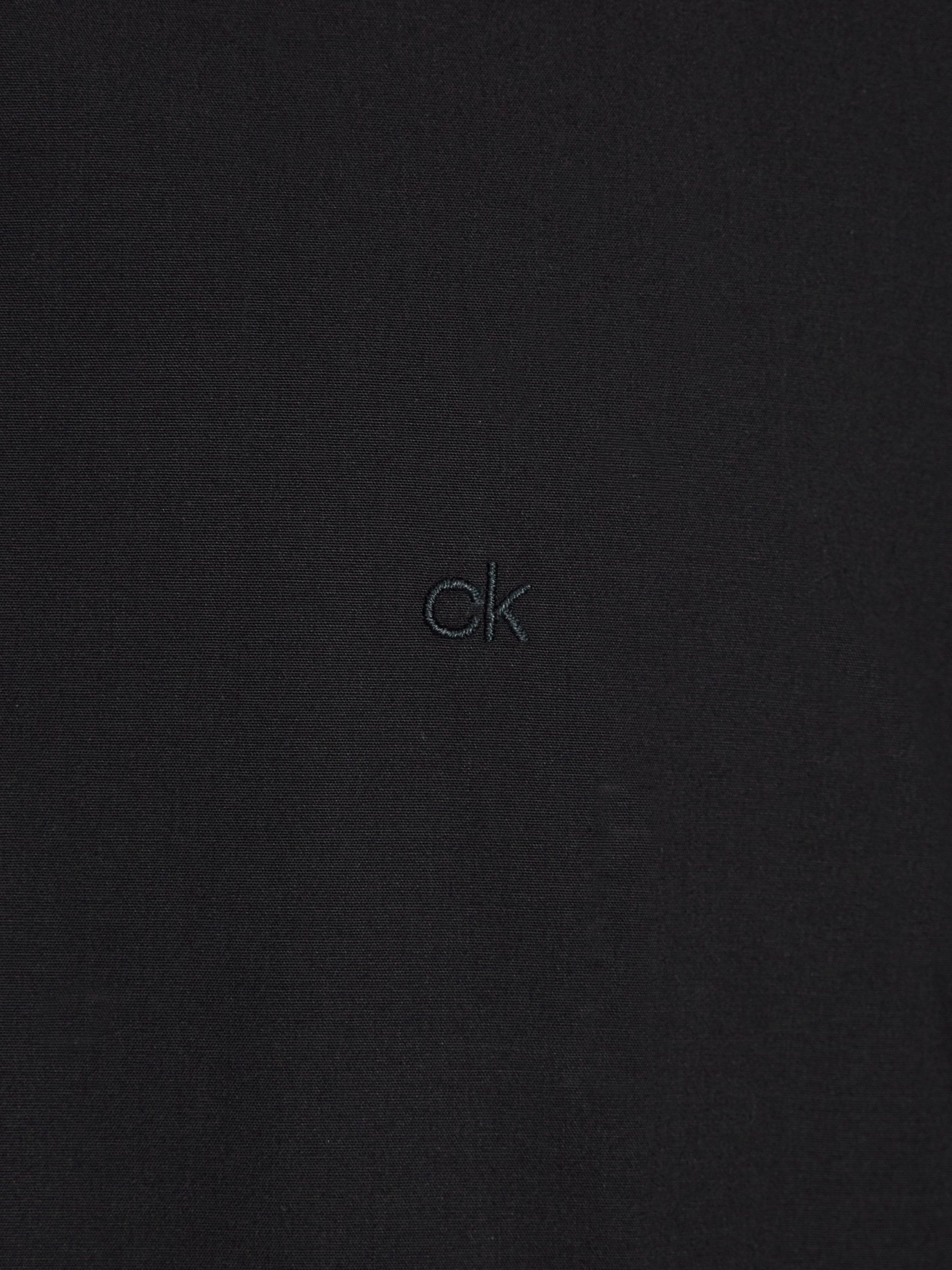 Calvin Klein Businessoverhemd POPLIN STRETCH SLIM SHIRT met kent-kraag, logoprint op borsthoogte