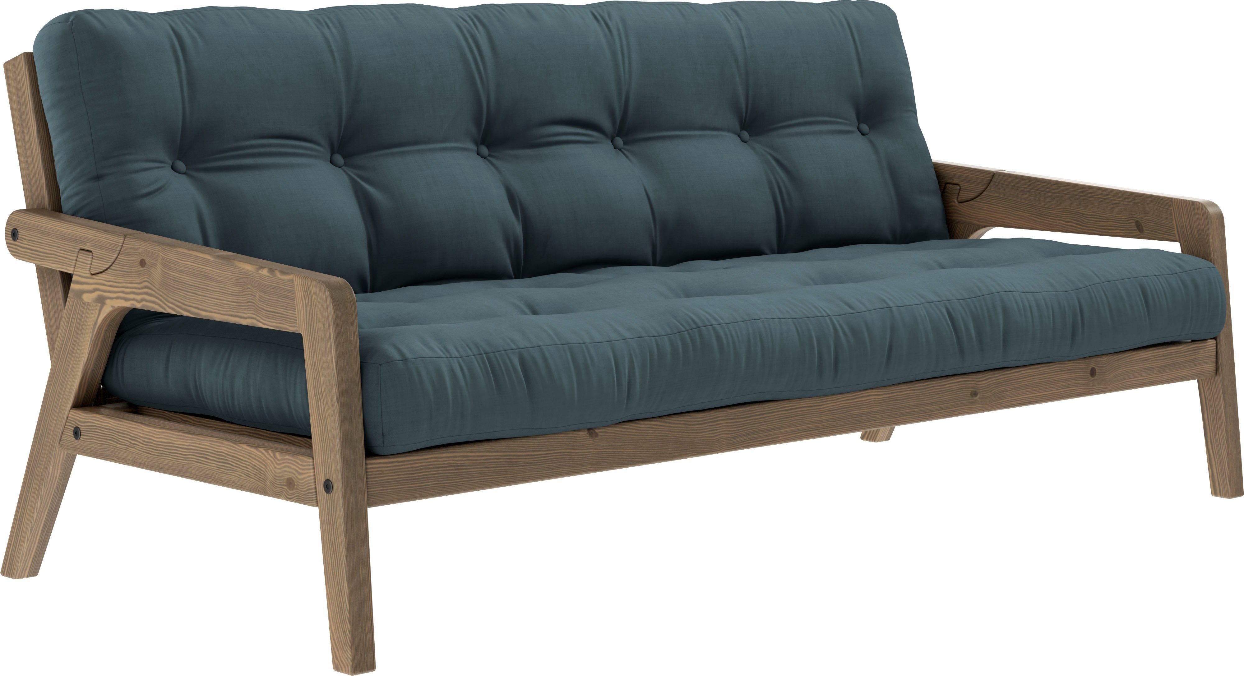 Karup Slaapbank Graf Met houtstructuur, incl. futonmatras, ligoppervlak 130x190 cm