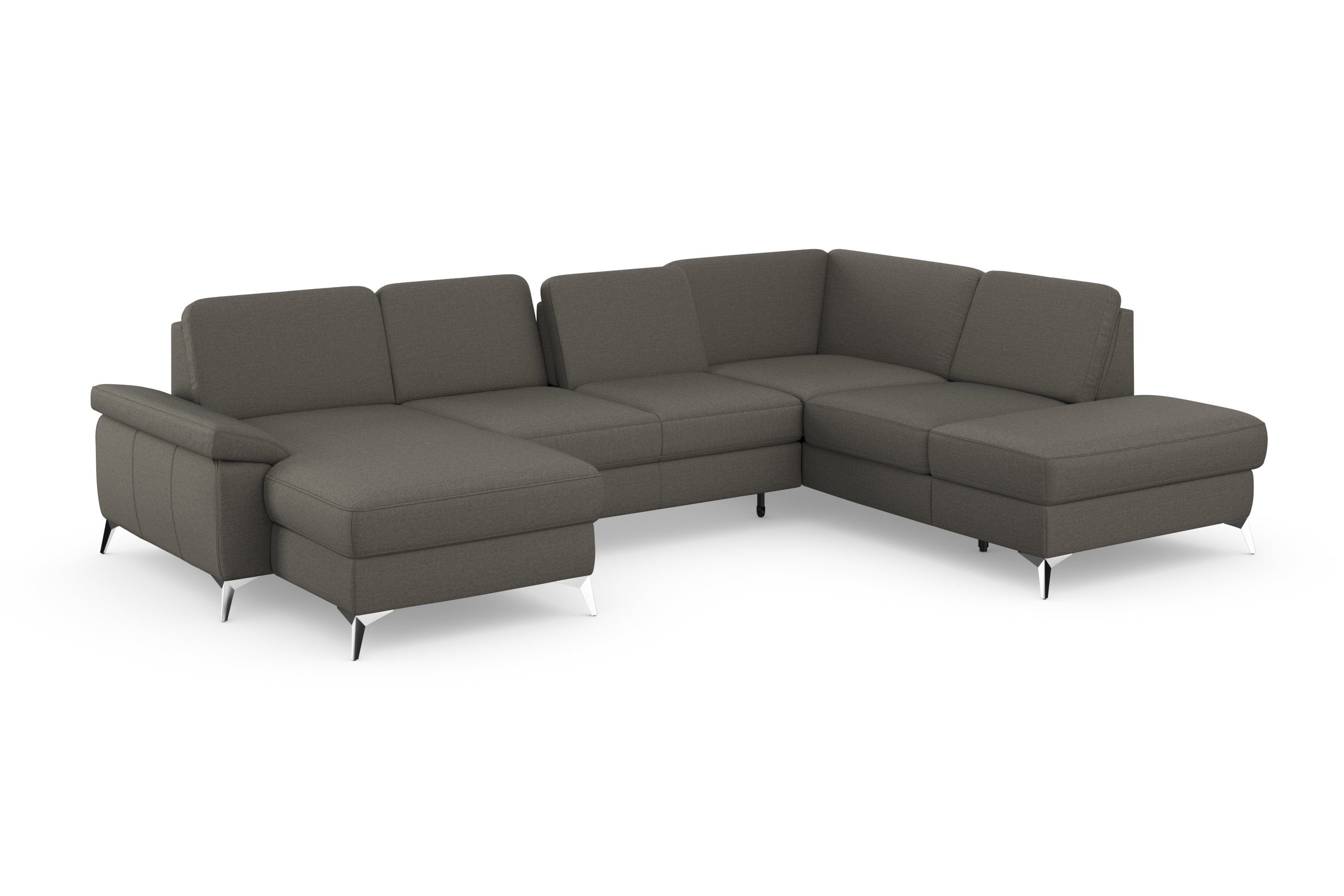 sit&more Zithoek Padua U-model inclusief zitdiepteverstelling, armleuning en binnenvering