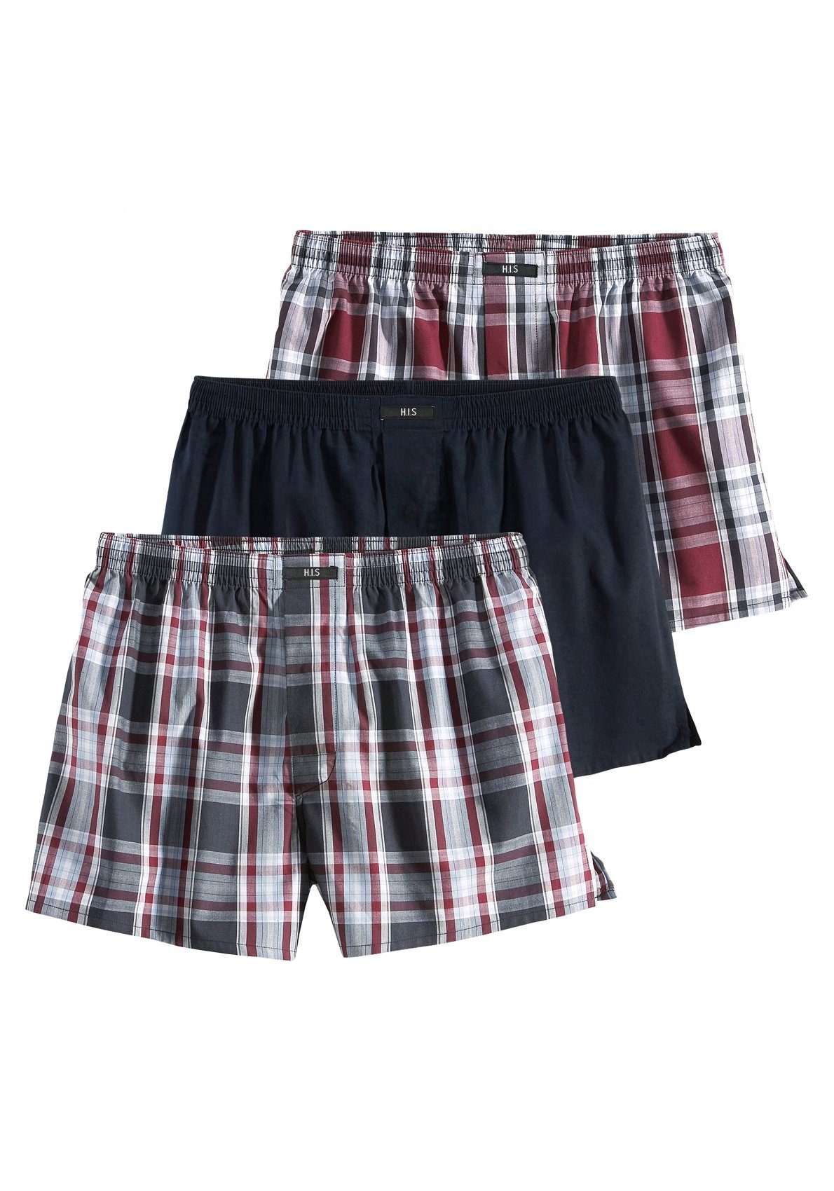 H.I.S Geweven boxershort met een prettige pasvorm (set, 3 stuks)