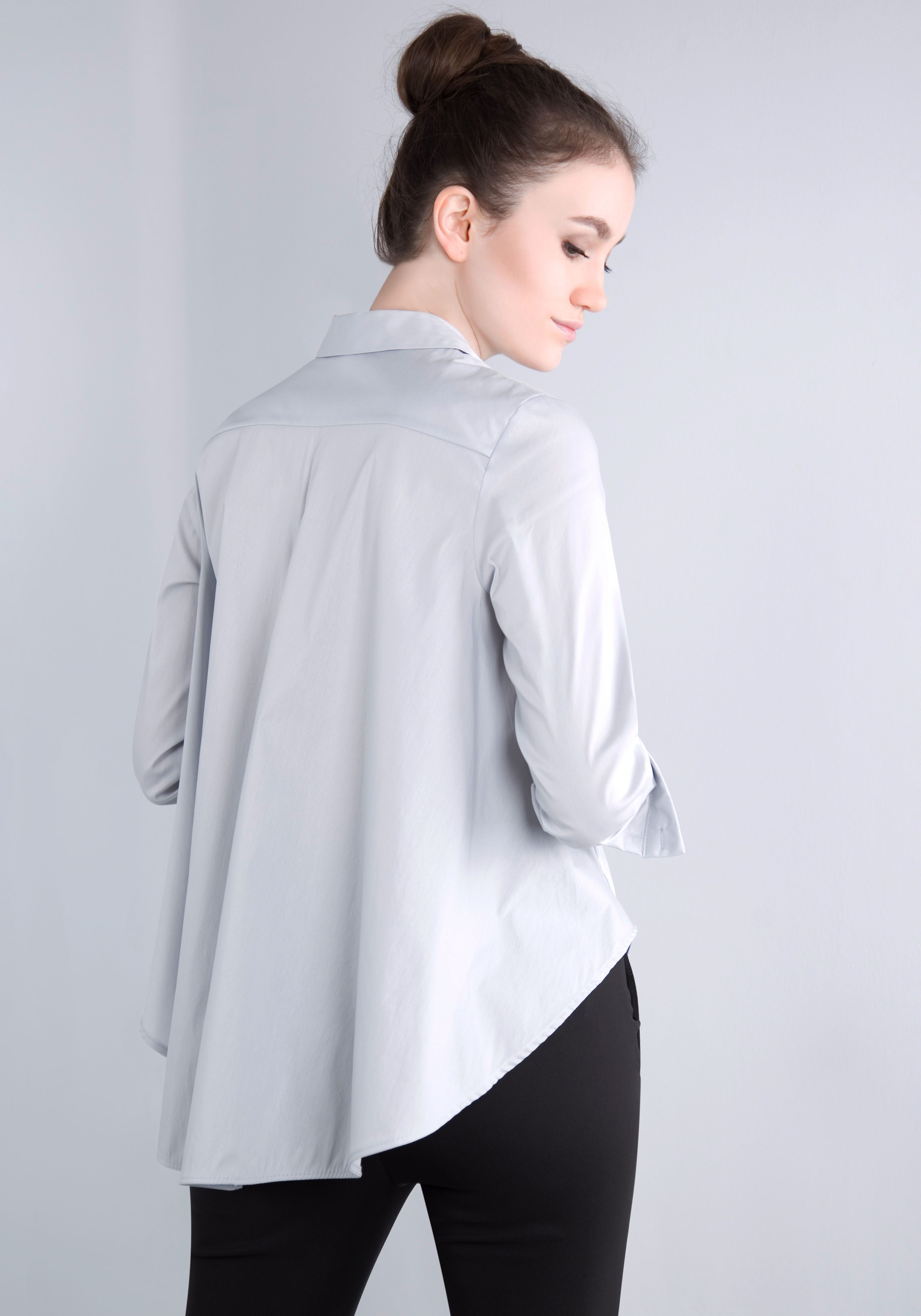 IMPERIAL Klassieke blouse IMP-C ED4BBE klokkend model met boogzoom