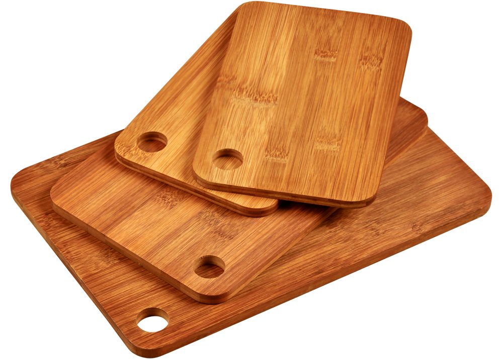 KESPER for kitchen & home Snijplank van fsc®-gecertificeerd donker bamboe (set, 4 stuks)