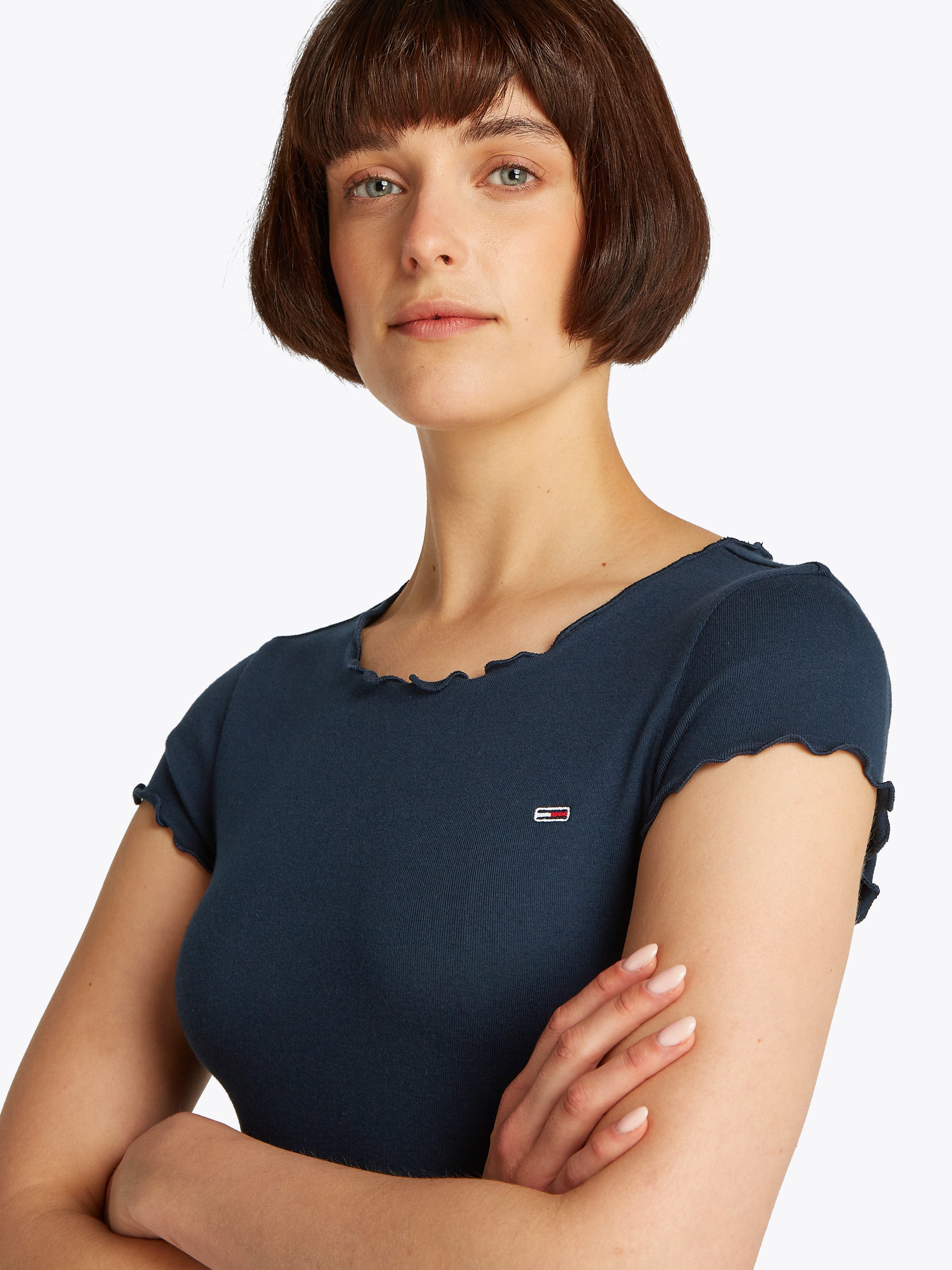 Tommy Jeans Curve Skaterjurk TJW BABYLOCK F&F DRESS EXT in grote maten, fit & flare vorm