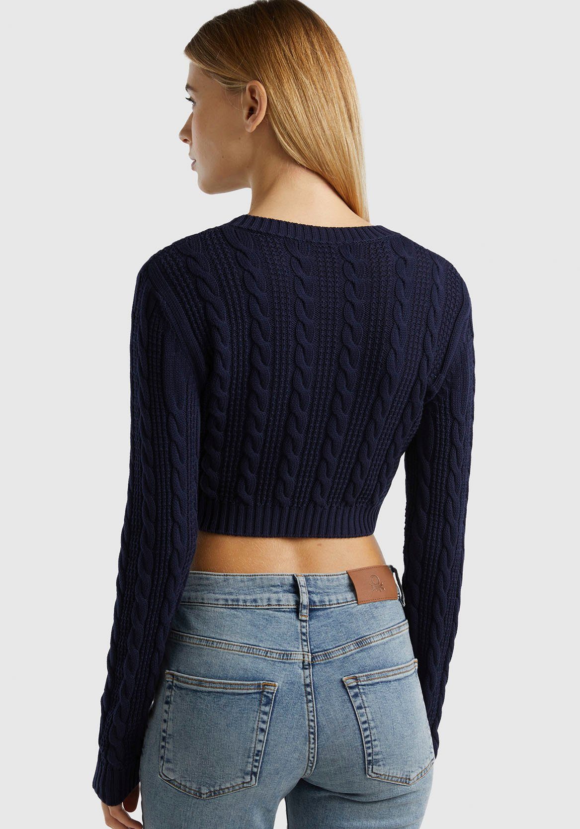 United Colors of Benetton Trui met ronde hals cropped