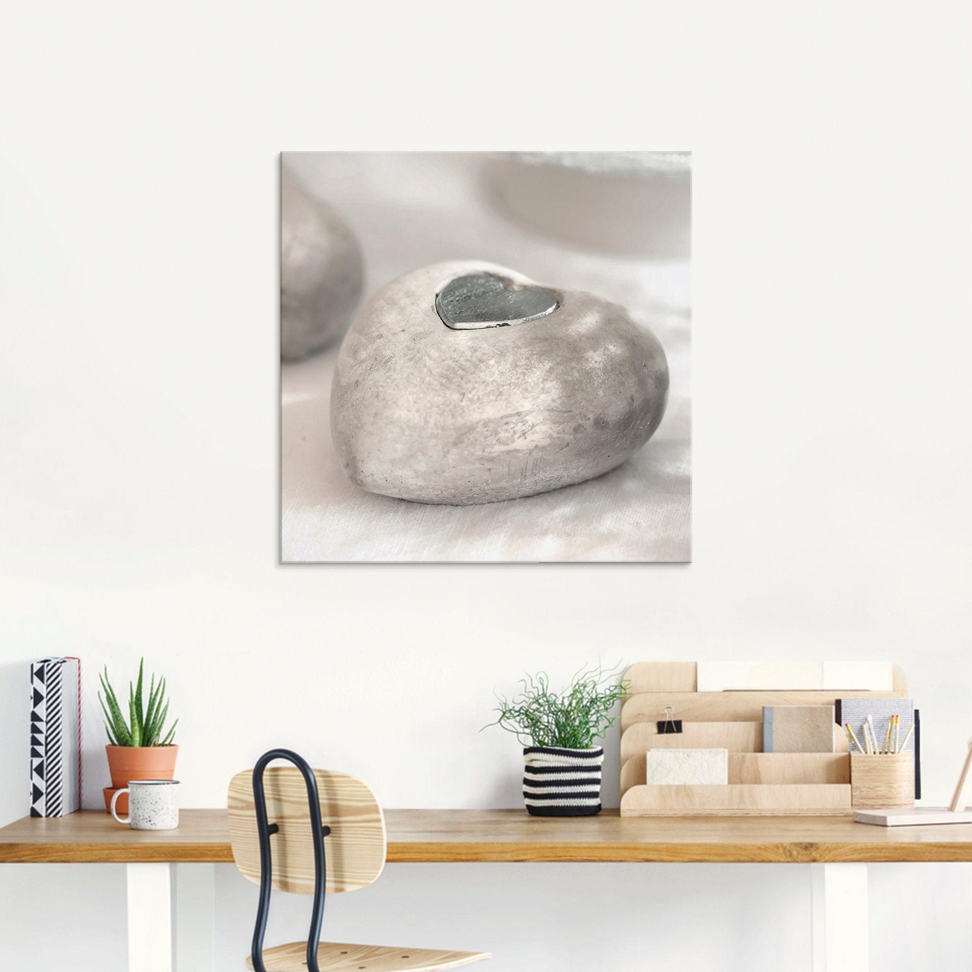 Artland Print op glas Harten in verschillende maten