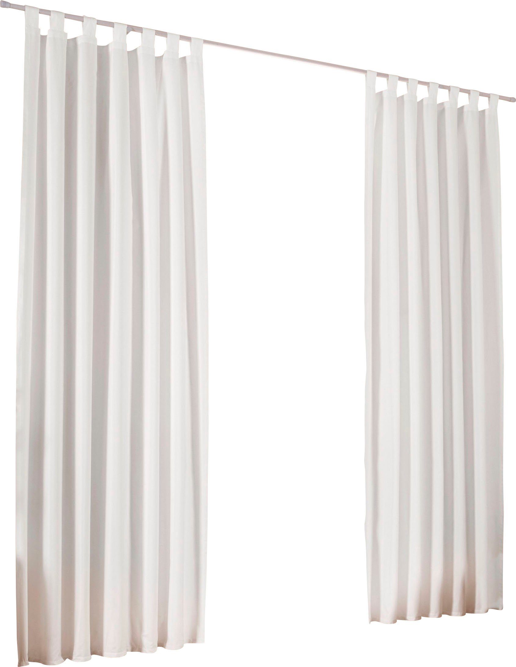 Home affaire Gordijn Parry set van 2, ondoorzichtig, monochroom, basic (2 stuks)