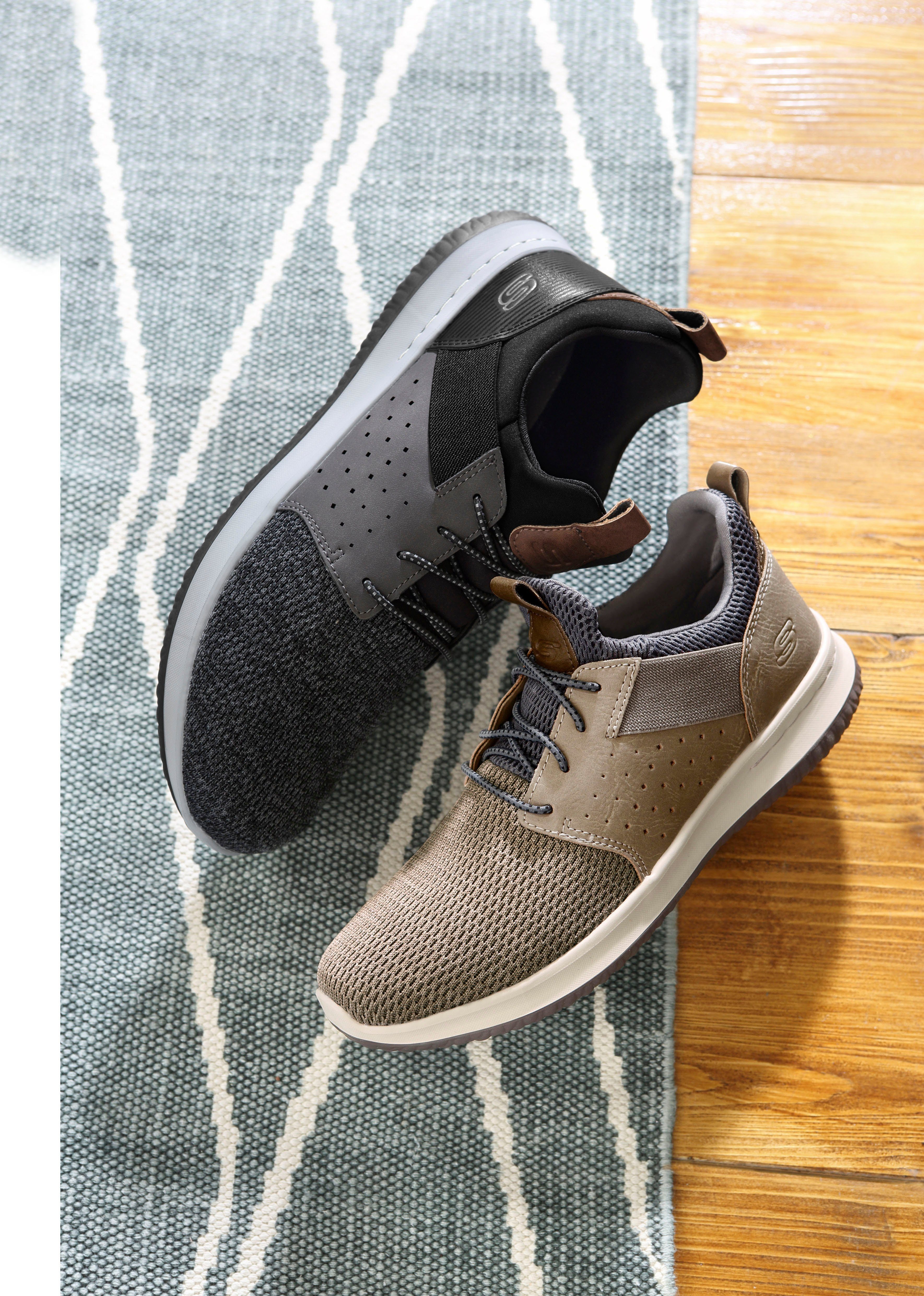 Skechers Slip-on sneakers Delson-Camben Slipper, vrijetijdsschoen met praktische elastiek