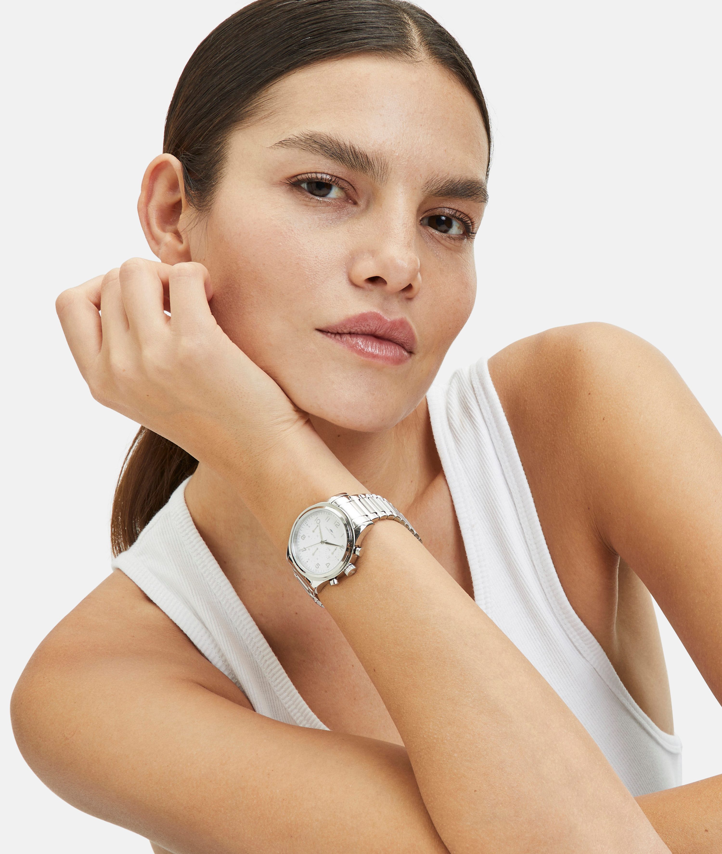 FYNCH-HATTON Chronograaf Quartzhorloge, horloge, damenuur, roestvrijstalen band, analoog