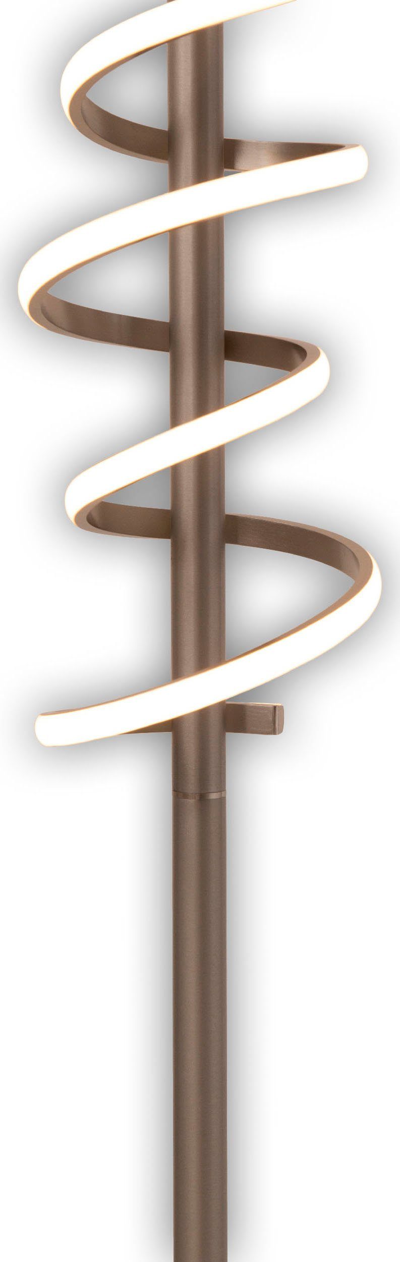 näve Staande ledlamp Belleza Ganglamp warmwit, H: 140 cm, 27W, zilverkleurig, IP20, dimbaar (1 stuk)