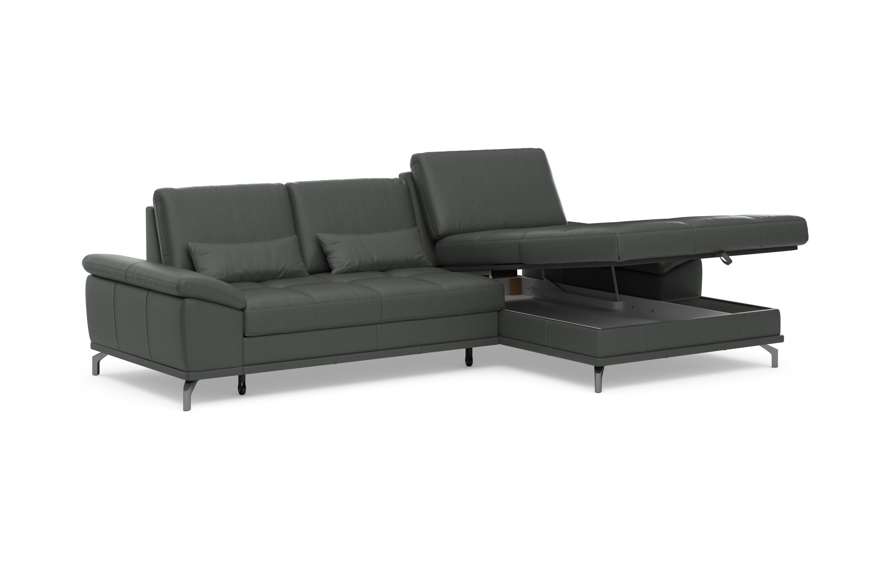 Places of Style Hoekbank Costello L-vorm, met zitdiepteverstelling, armleuningverstelling en