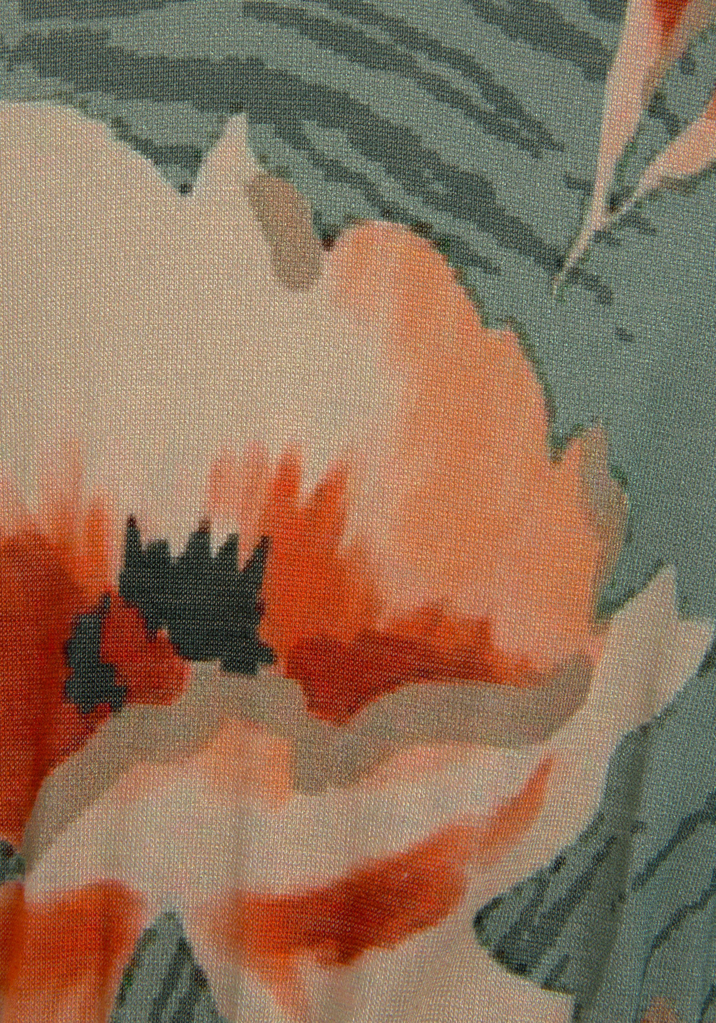 Lascana Jerseyjurk met bloemenprint, zomerjurk, strandjurk