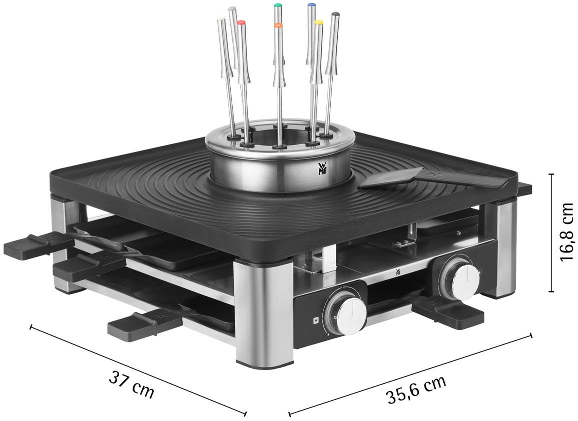 WMF Raclette Lumero gourmetstation 3-in-1, raclette, fondue en indoor-grill