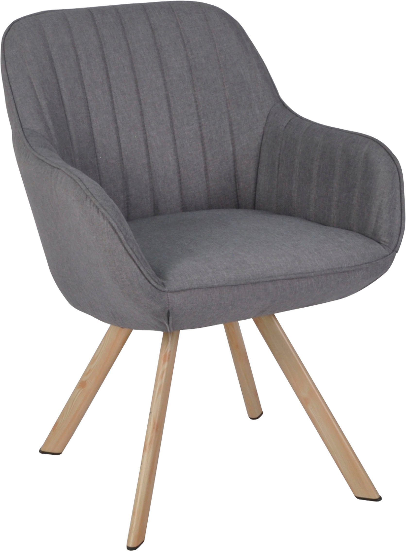 Homexperts Eetkamerstoel Carlo Draaistoel, bekleding in geweven stof (set, 2 stuks)