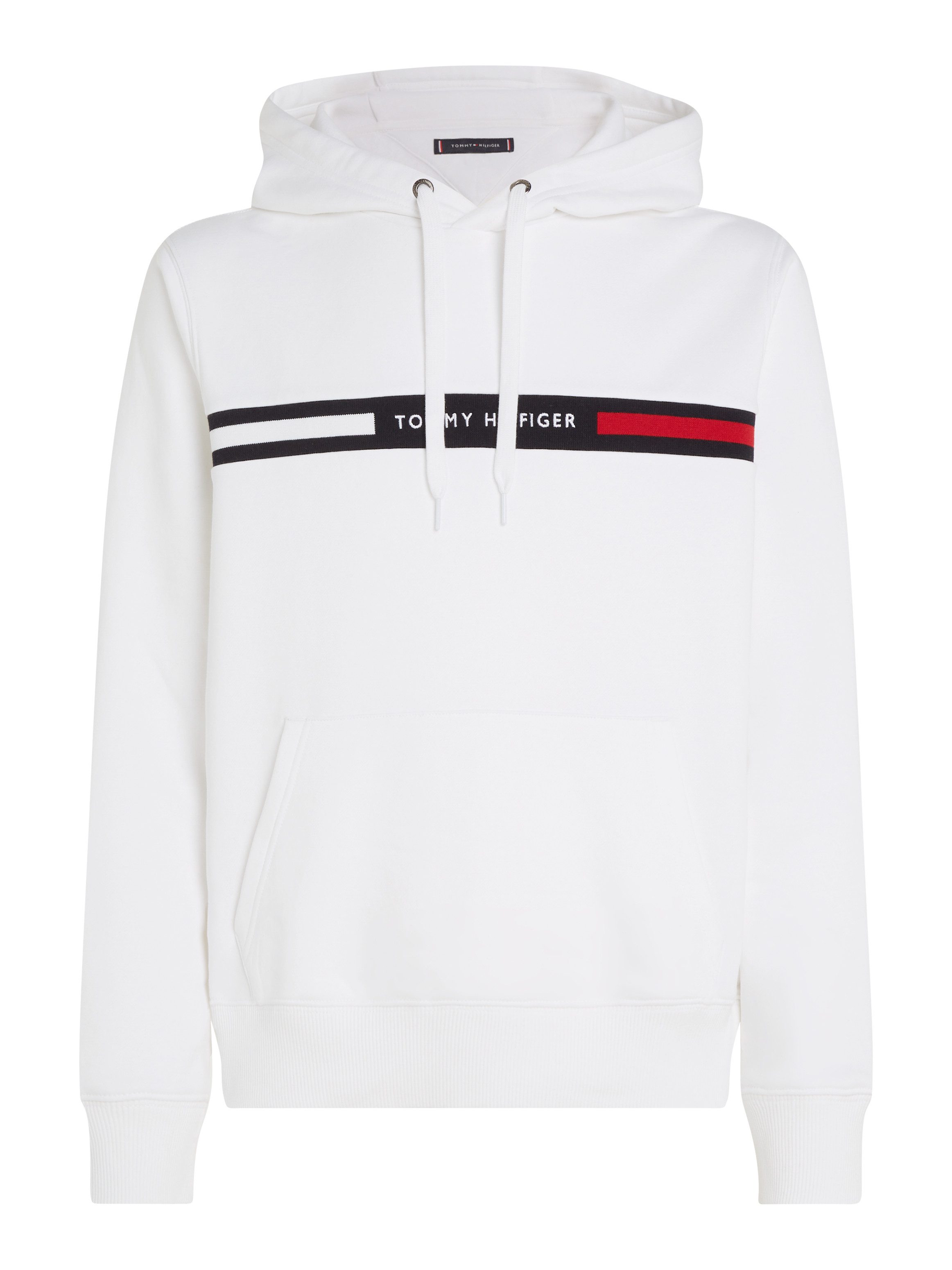Tommy Hilfiger Hoodie HILFIGER CHEST INSERT HOODY met capuchon, kangoeroezak, logo-inscriptie