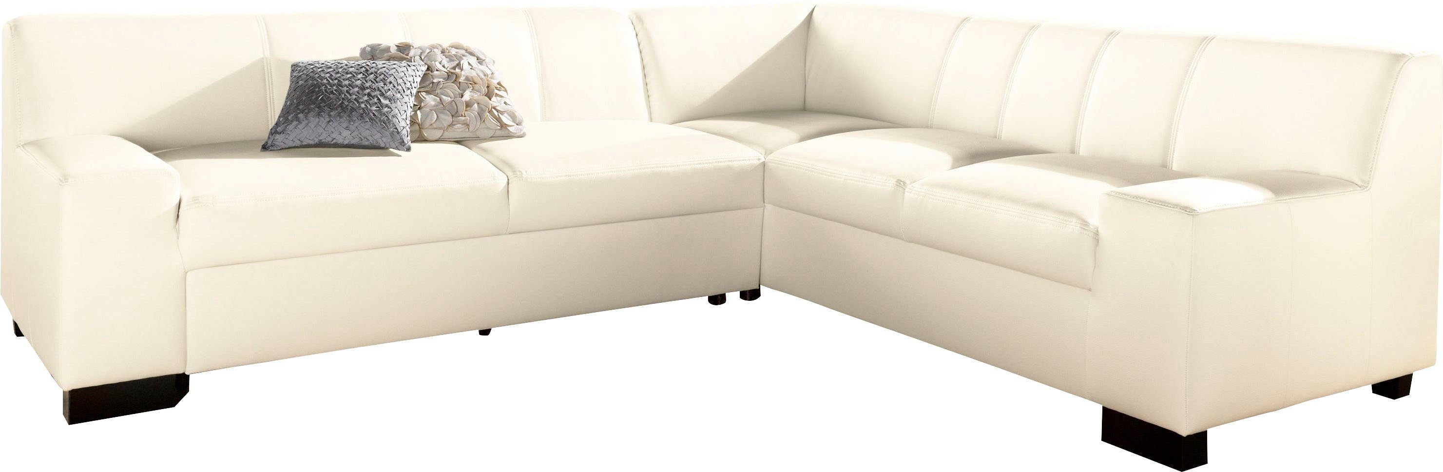 DOMO collection Hoekbank Norma, moderne armleuningen, tijdloos en elegant, L-vorm