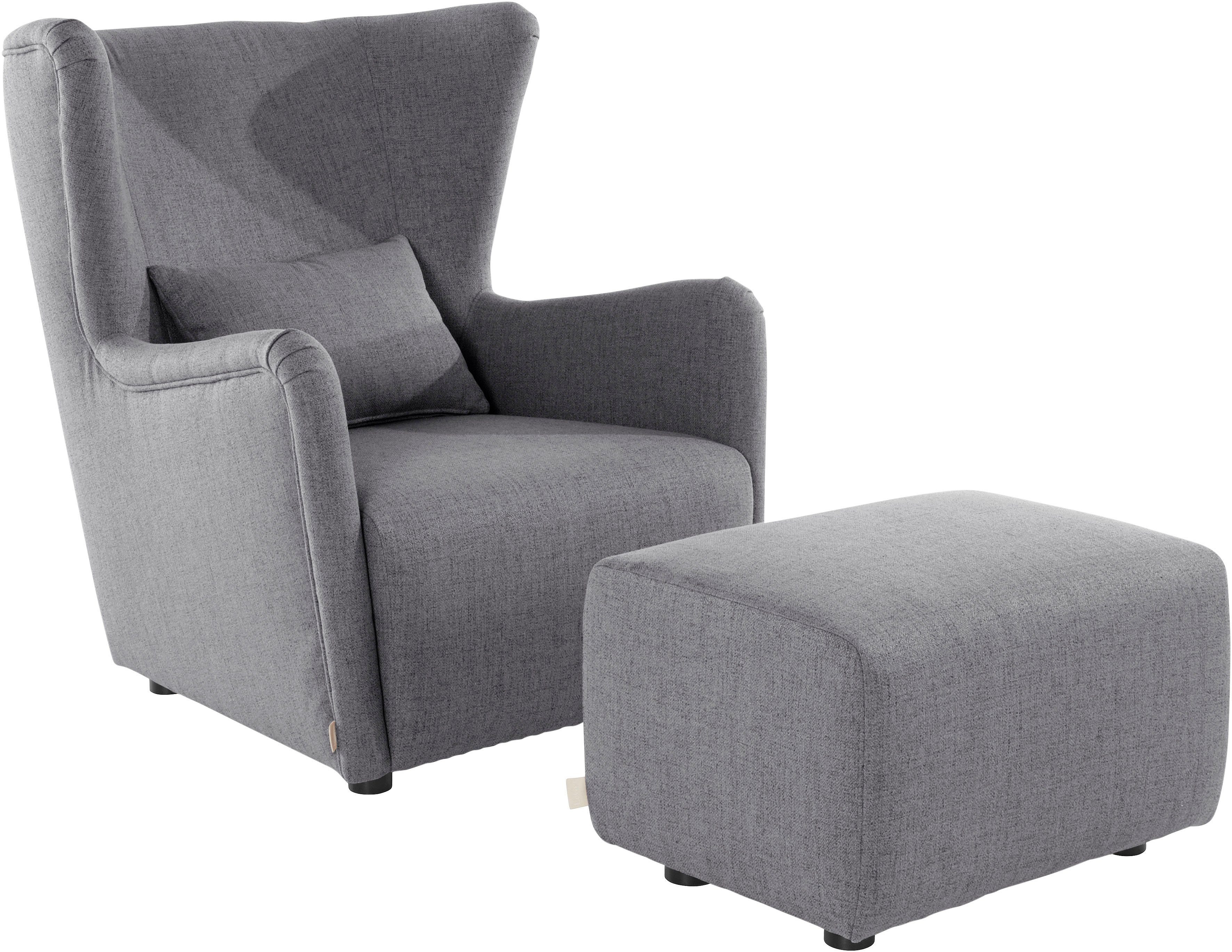 LeGer Home by Lena Gercke Oorfauteuil Levke Stoel naar keuze met of zonder hocker