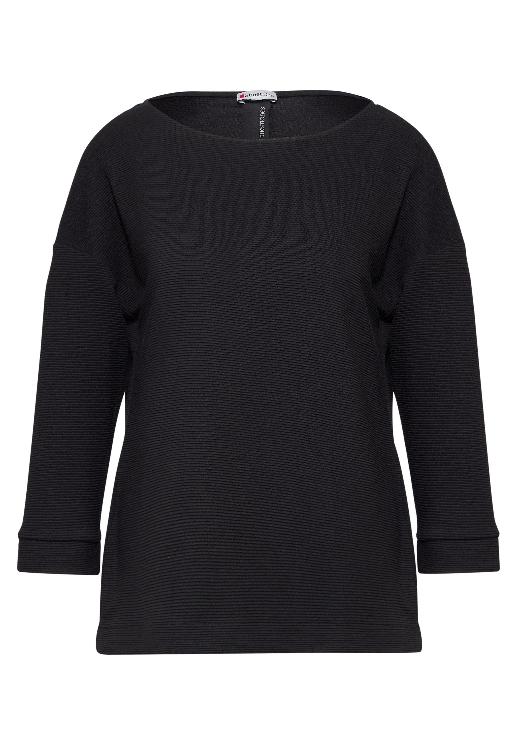 STREET ONE Shirt met 3 4 mouwen in structuuroptica