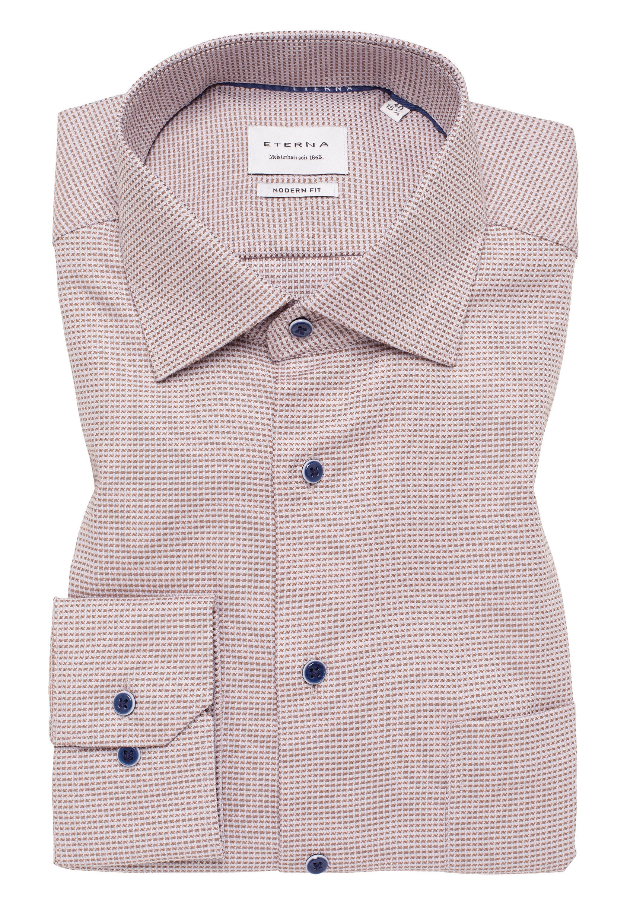 Eterna Overhemd met lange mouwen MODERN FIT NON IRON (strijkvrij)