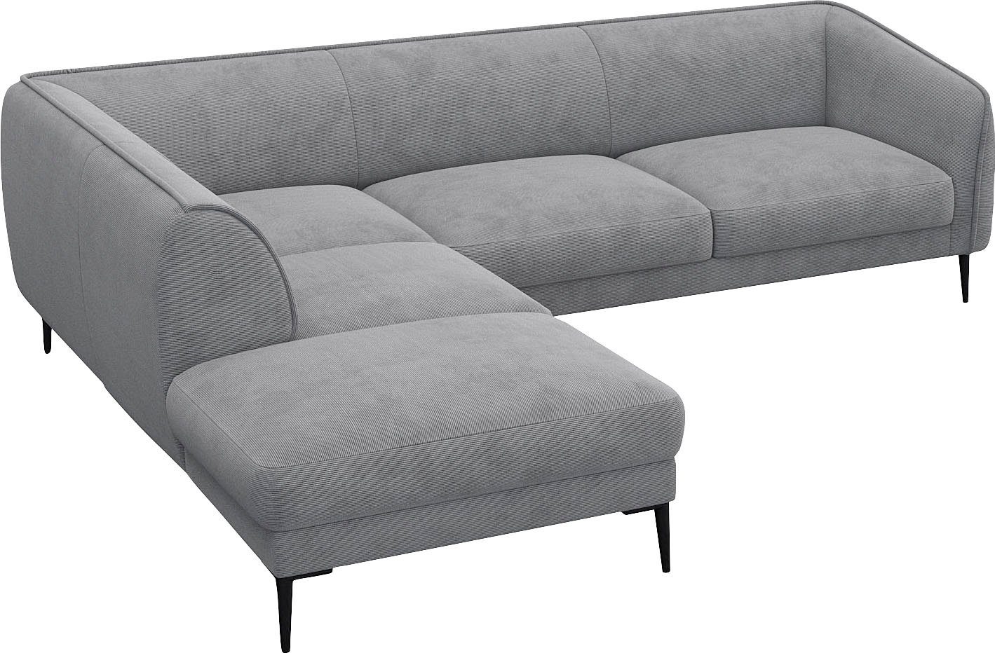 FLEXLUX Hoekbank Belle designbank, L-vorm, BxD 268x209 cm Scandinavisch design, in een sublieme verwerking
