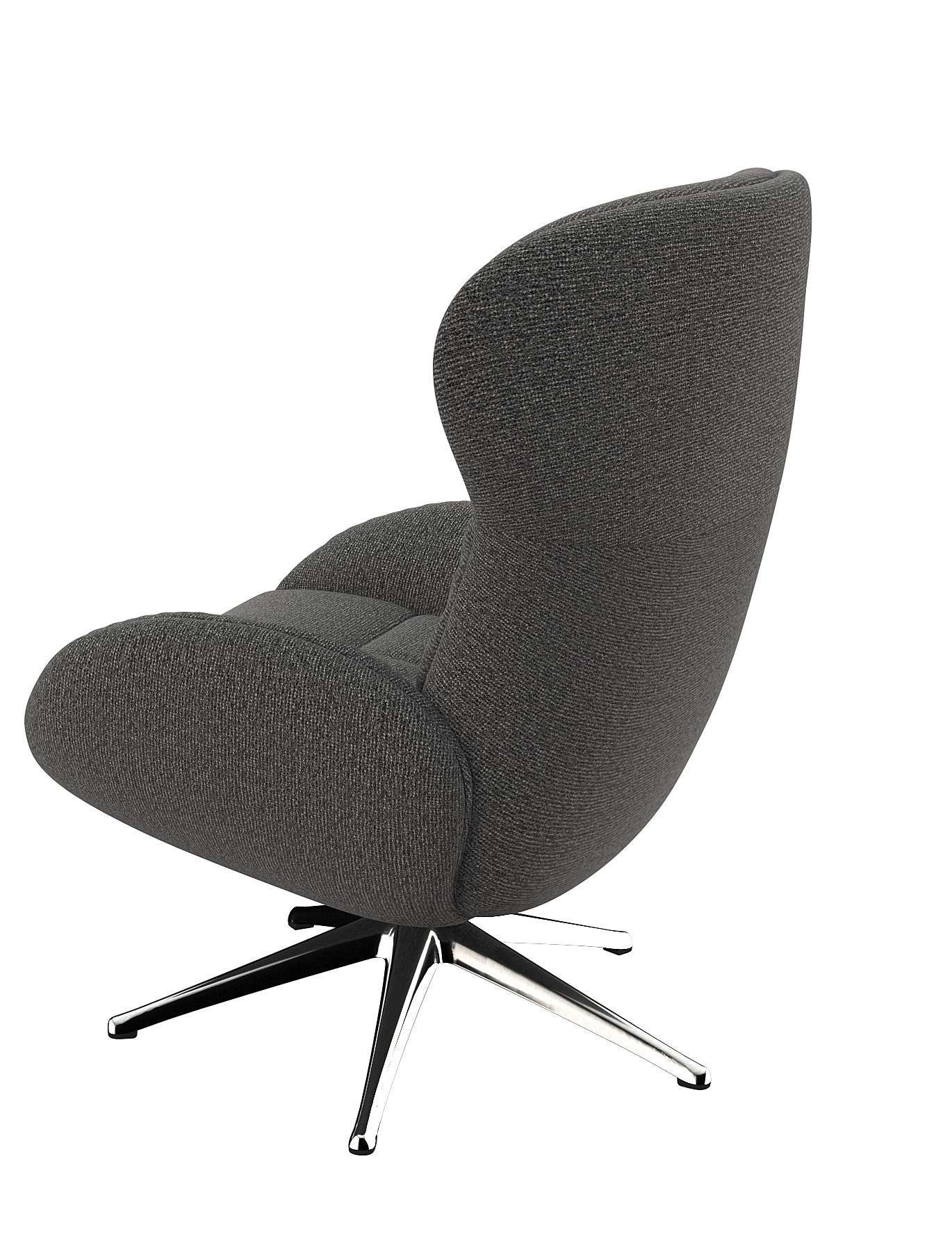 FLEXLUX Relaxfauteuil Haze, TV-stoel, fauteuil, stoffeerstoel Rugdeelverstelling, draaibaar, voet van aluminium