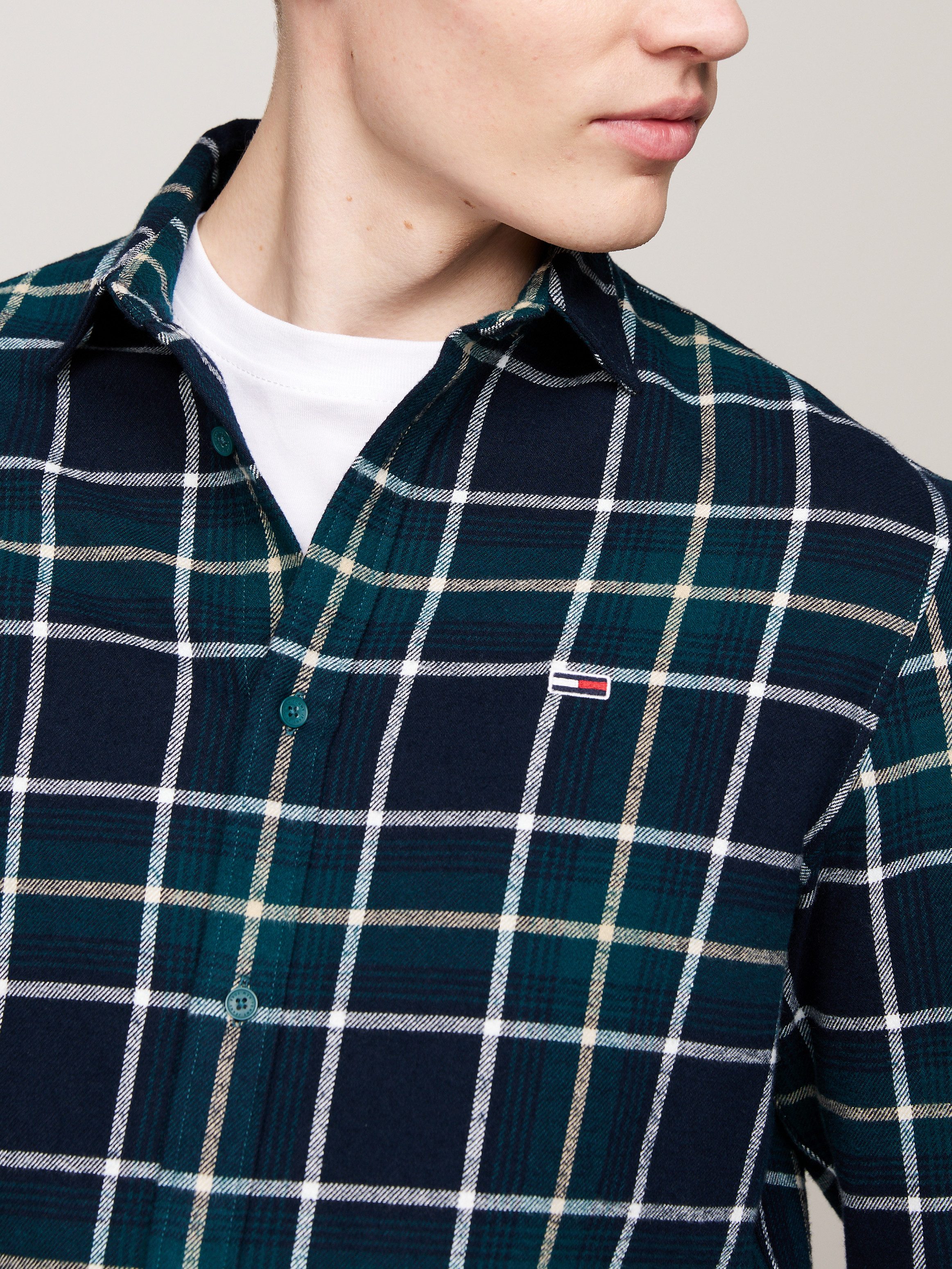 TOMMY JEANS Overhemd met lange mouwen TJM REG CHECK FLANNEL SHIRT EXT