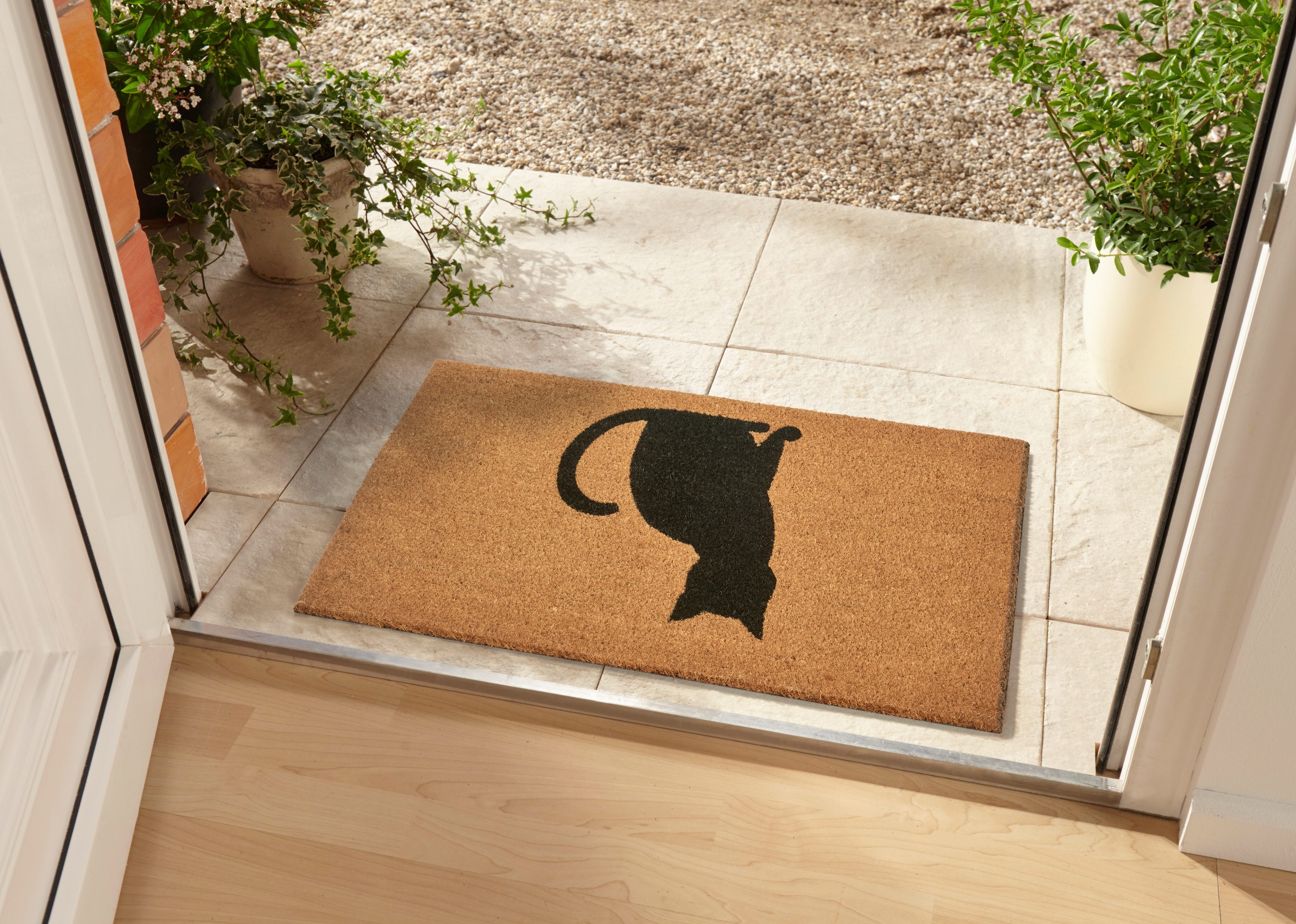 HANSE Home Mat Cat, deurmat Kokos, vuilopvangmat, outdoor, antislip, binnen, kokosmat, gang
