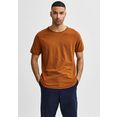 selected homme t-shirt morgan stripe o-neck tee oranje