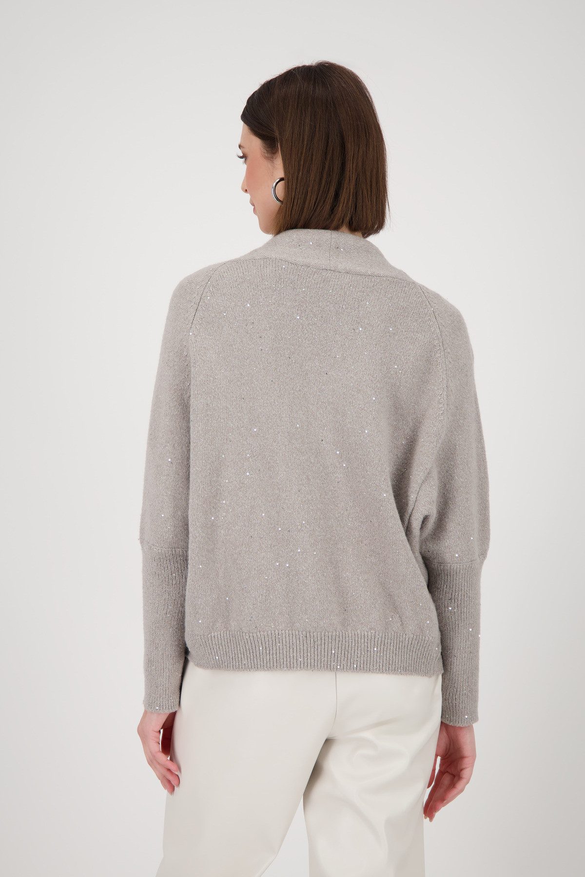 Monari Gebreide cape Jacket gebreide omslag