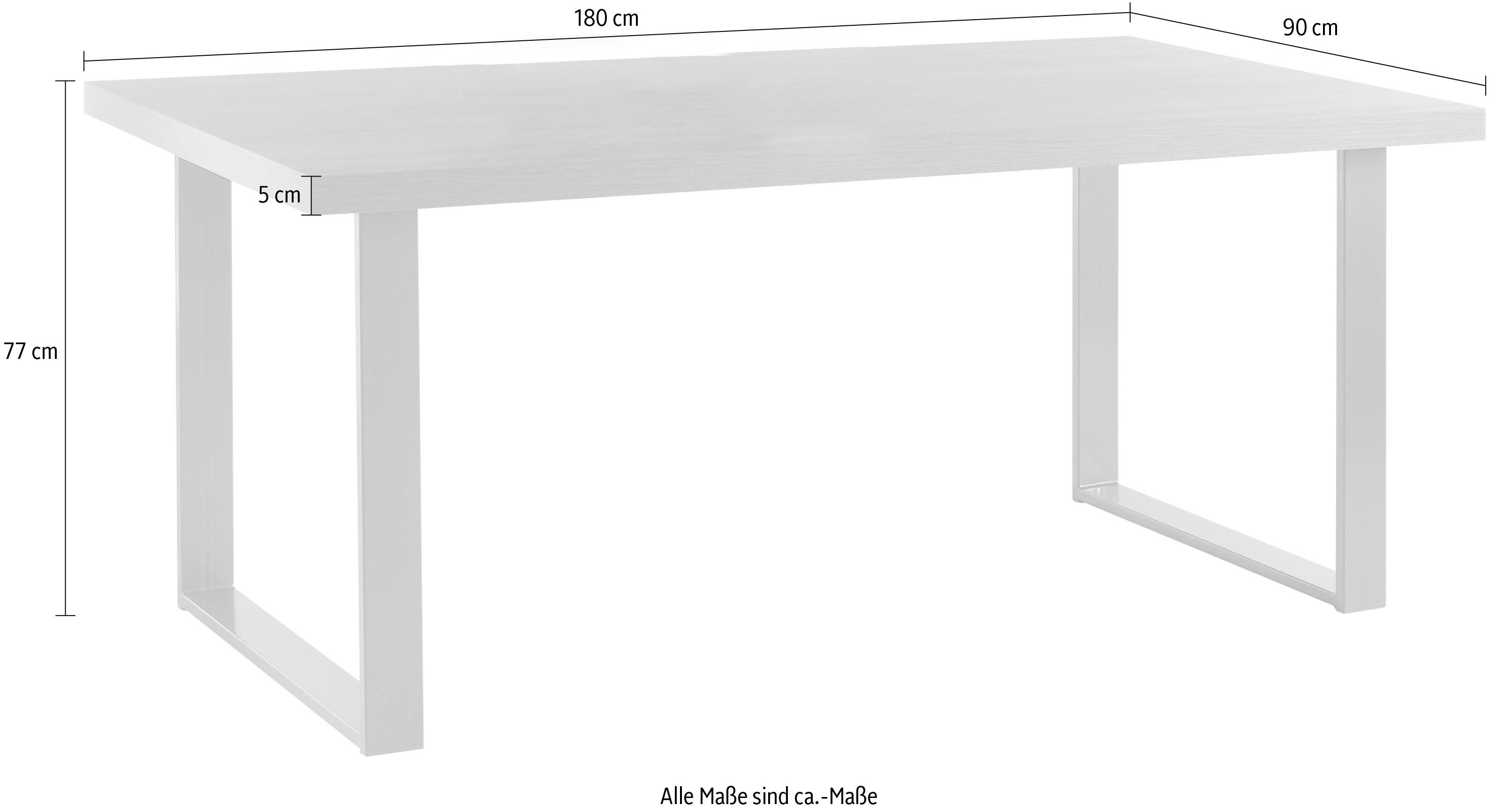 Stolkom Eettafel ANKA 180x200 cm, tafel in eiken sonoma decor
