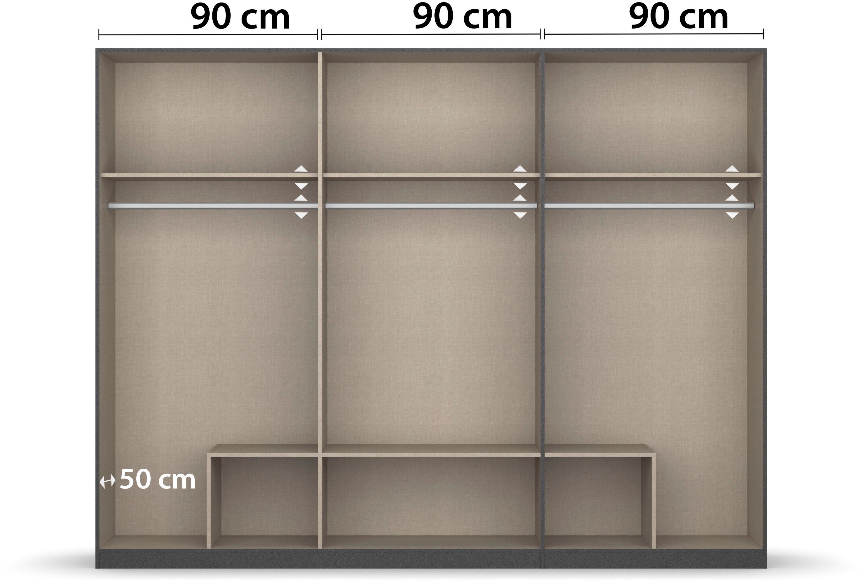 rauch Kledingkast Kast Garderobe Wasmand GAMMA in 3 Breedtes veel opbergruimte met 6 lades, met spiegel topseller made in germany