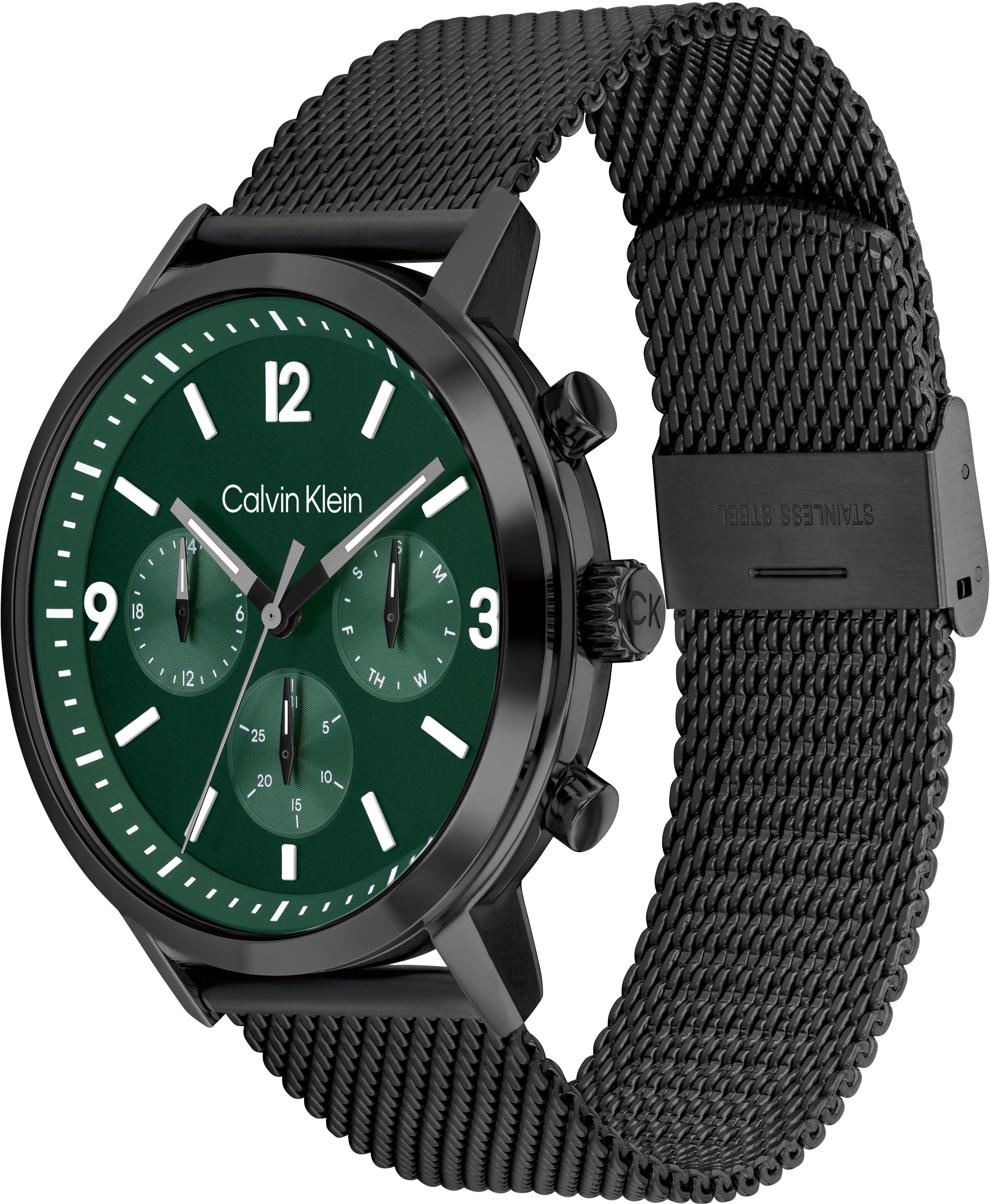Calvin Klein Multifunctioneel horloge GAUGE Quartz horloge, armbanduhr, herenhorloge, datum, roestvrijstalen band