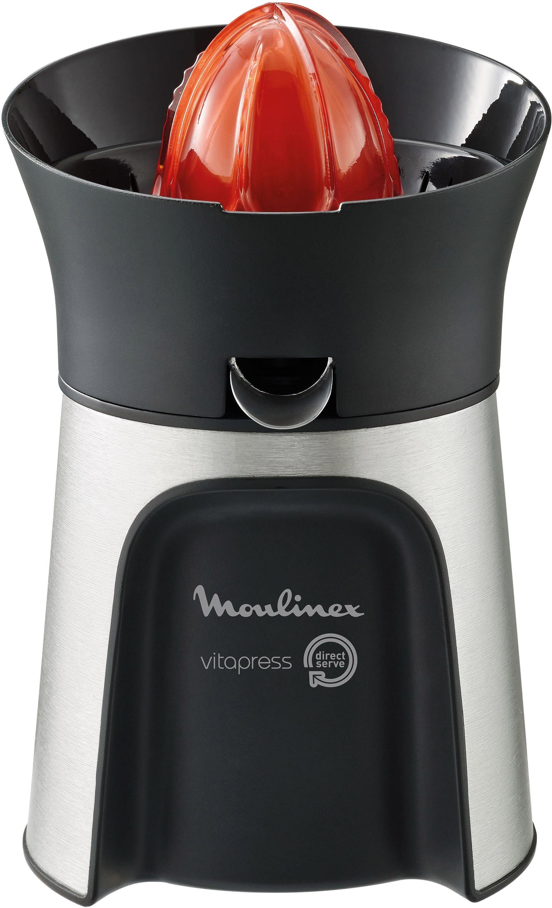 Moulinex Citruspers PC603D Vitapress Direct Serve Inclusief 3 perskegels, automatisch in-/uitschakelen, druppelstopsysteem