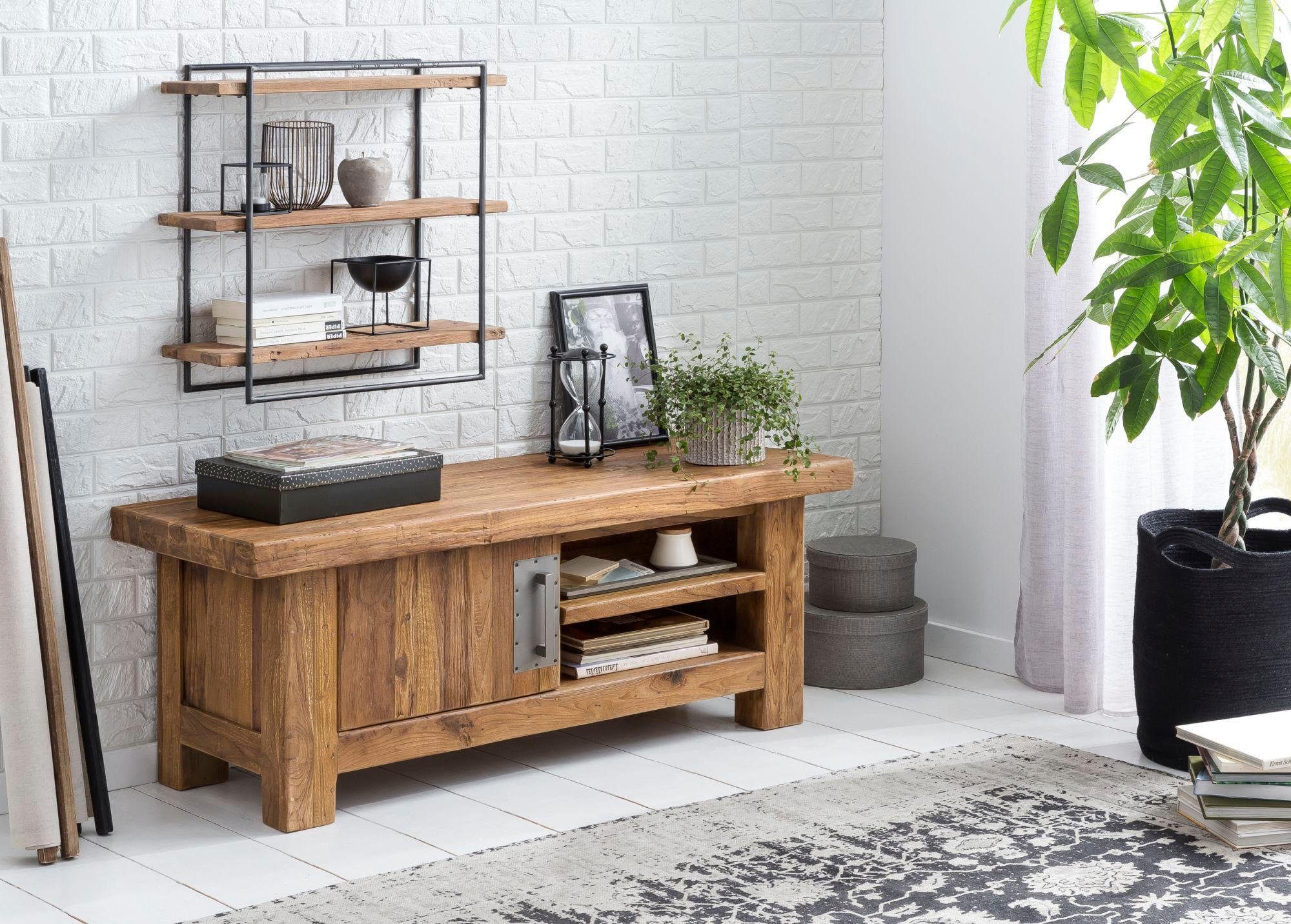 SIT Tv-meubel Coral van gerecyclede teak-gebruikt hout, breedte 130 cm lowboards beige