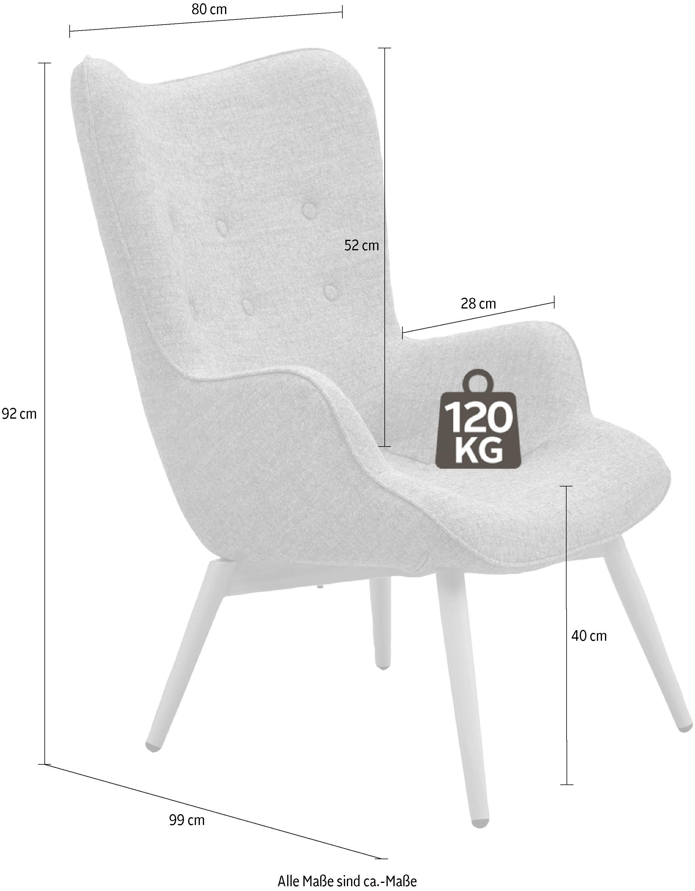 SalesFever Relaxfauteuil met decoratieve capitonnage
