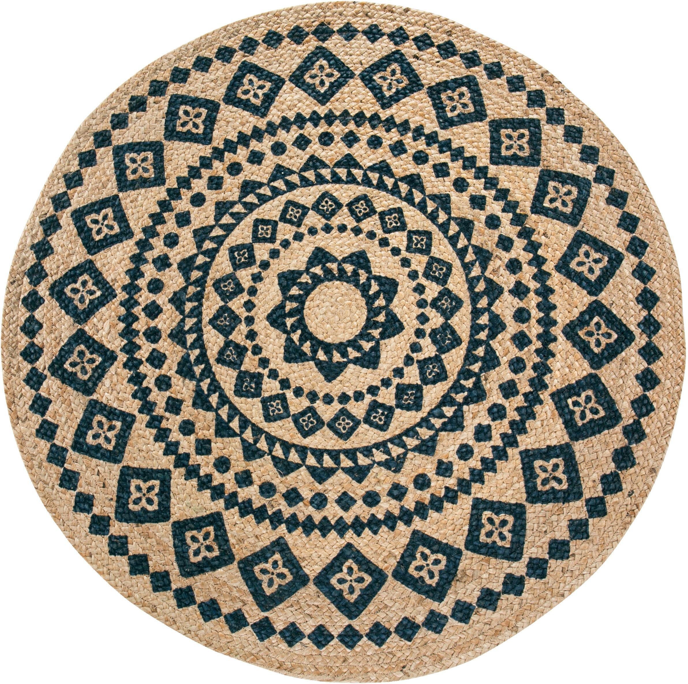 LUXOR living Vloerkleed Mamda Jute tapijt, vlakweefsel, pure natuurlijke vezel, geschikt voor binnen- en buiten
