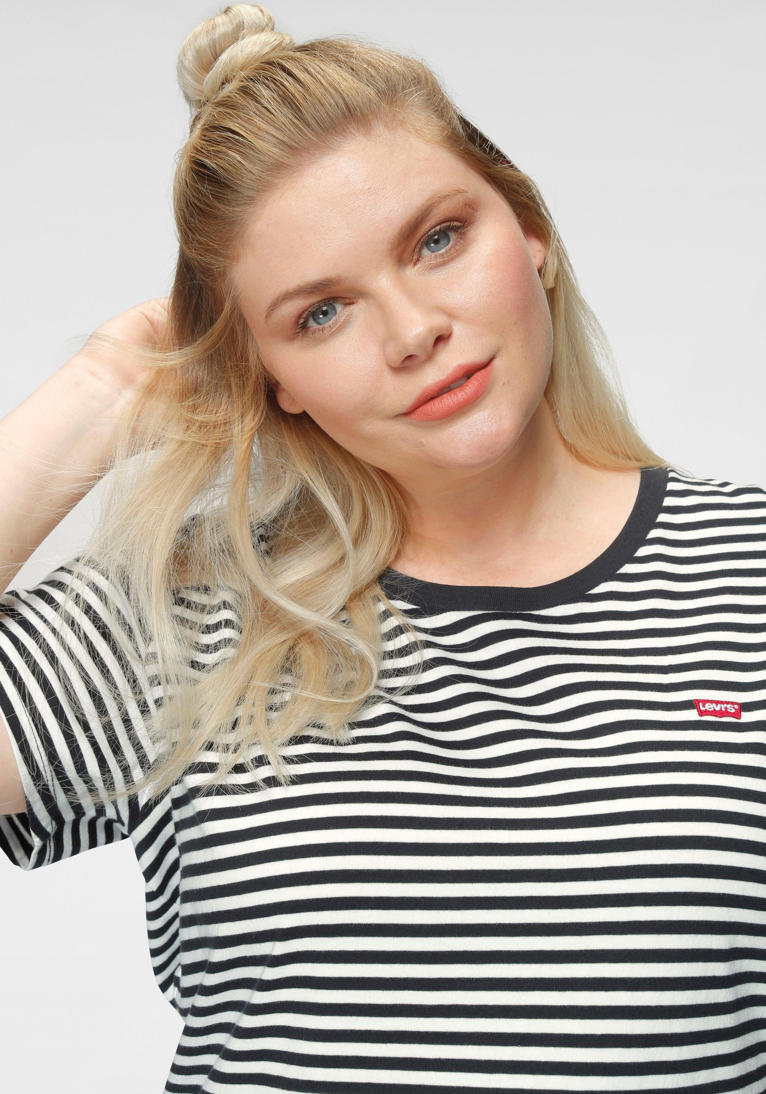 Levi's® Plus T-shirt PL THE PERFECT in streepdesign