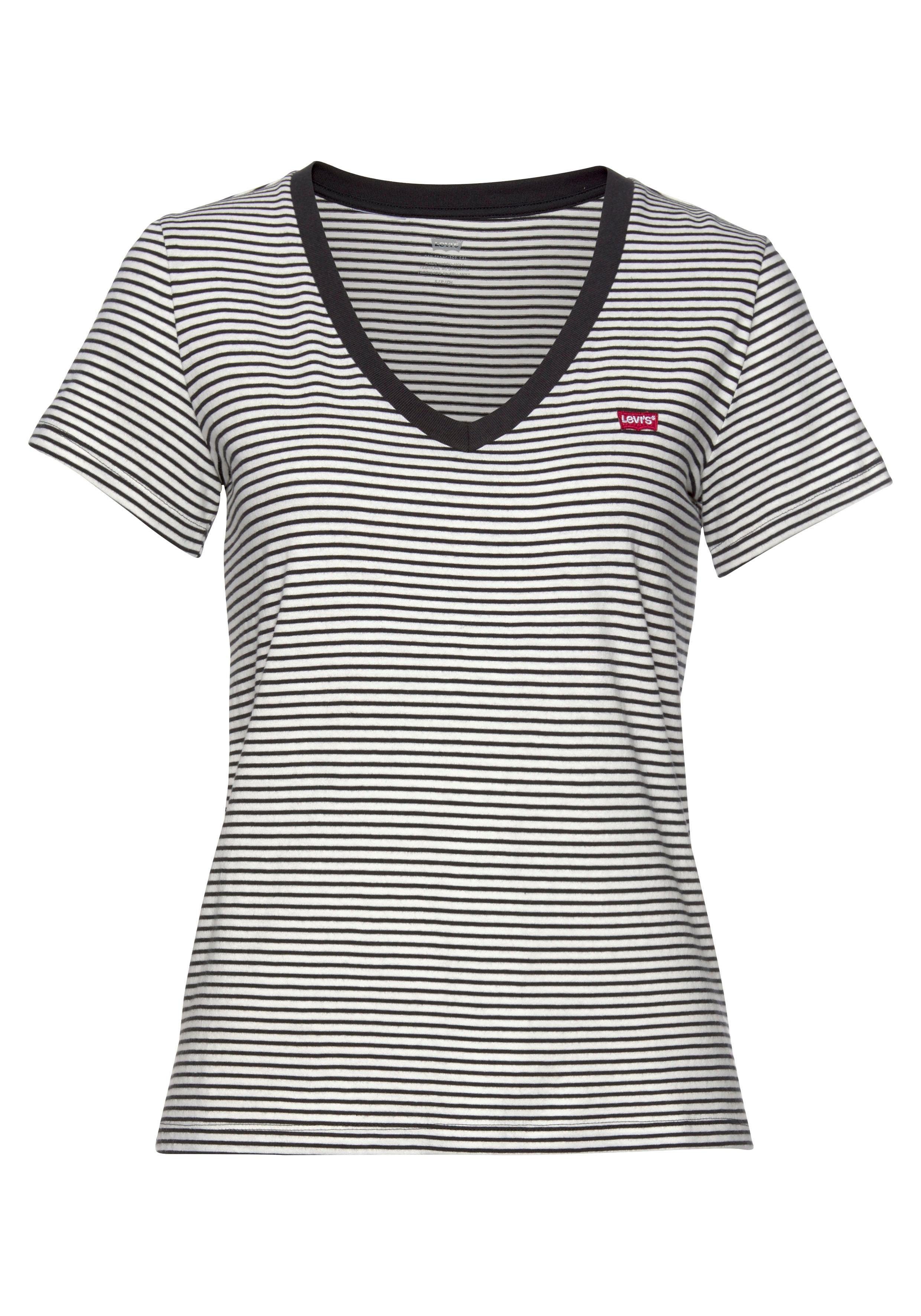 Levi's® Shirt met V-hals PERFECT VNECK met mini-batwing-logoborduursel