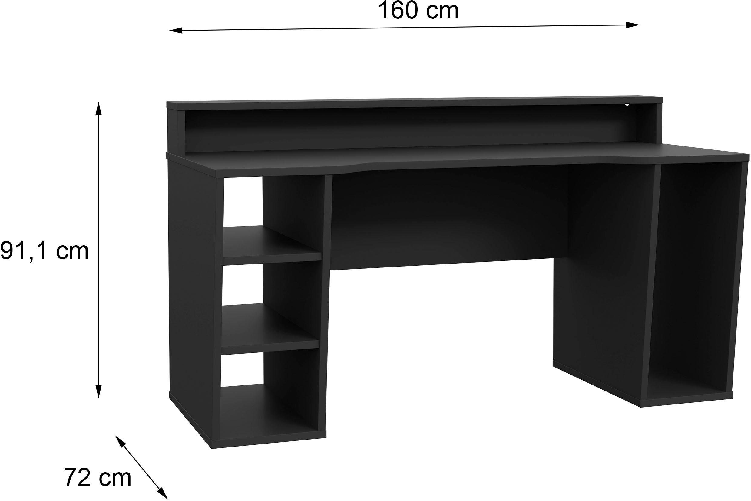 FORTE Gamingtafel Tezaur optioneel met rgb-verlichting