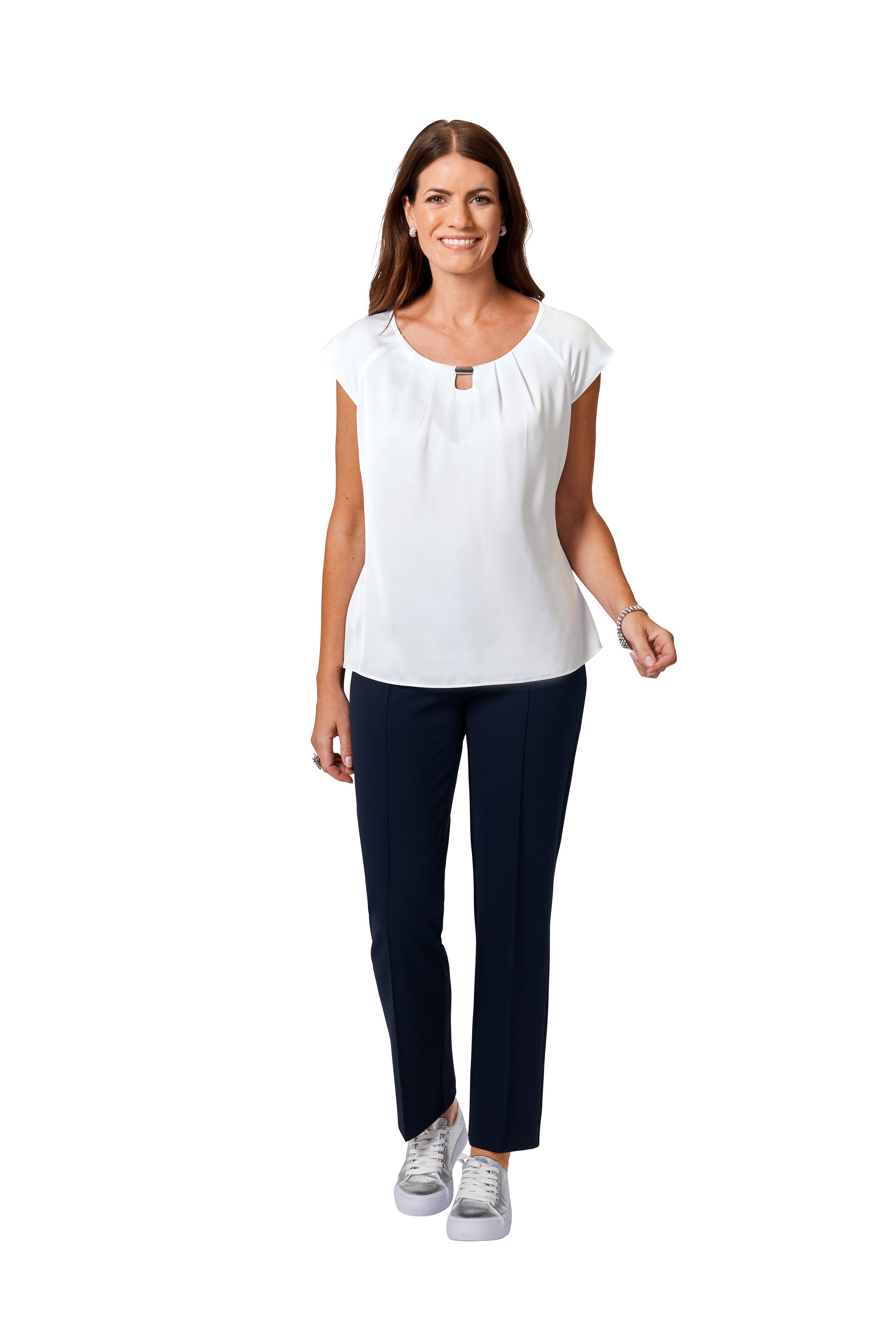 HERMANN LANGE Collection Shirttop met decoratief detail aan de halslijn
