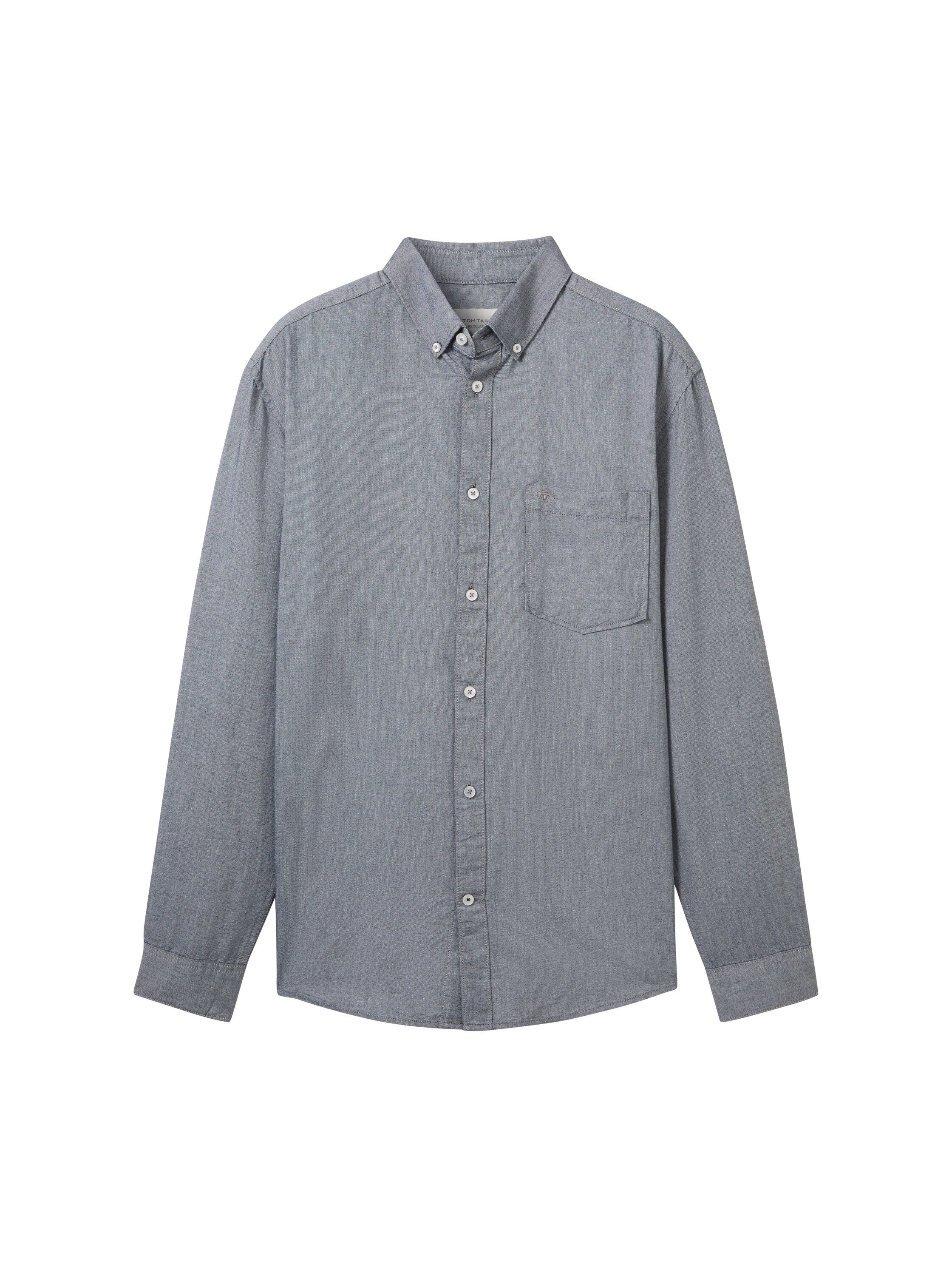Tom Tailor Overhemd met lange mouwen Oxford met borstzak