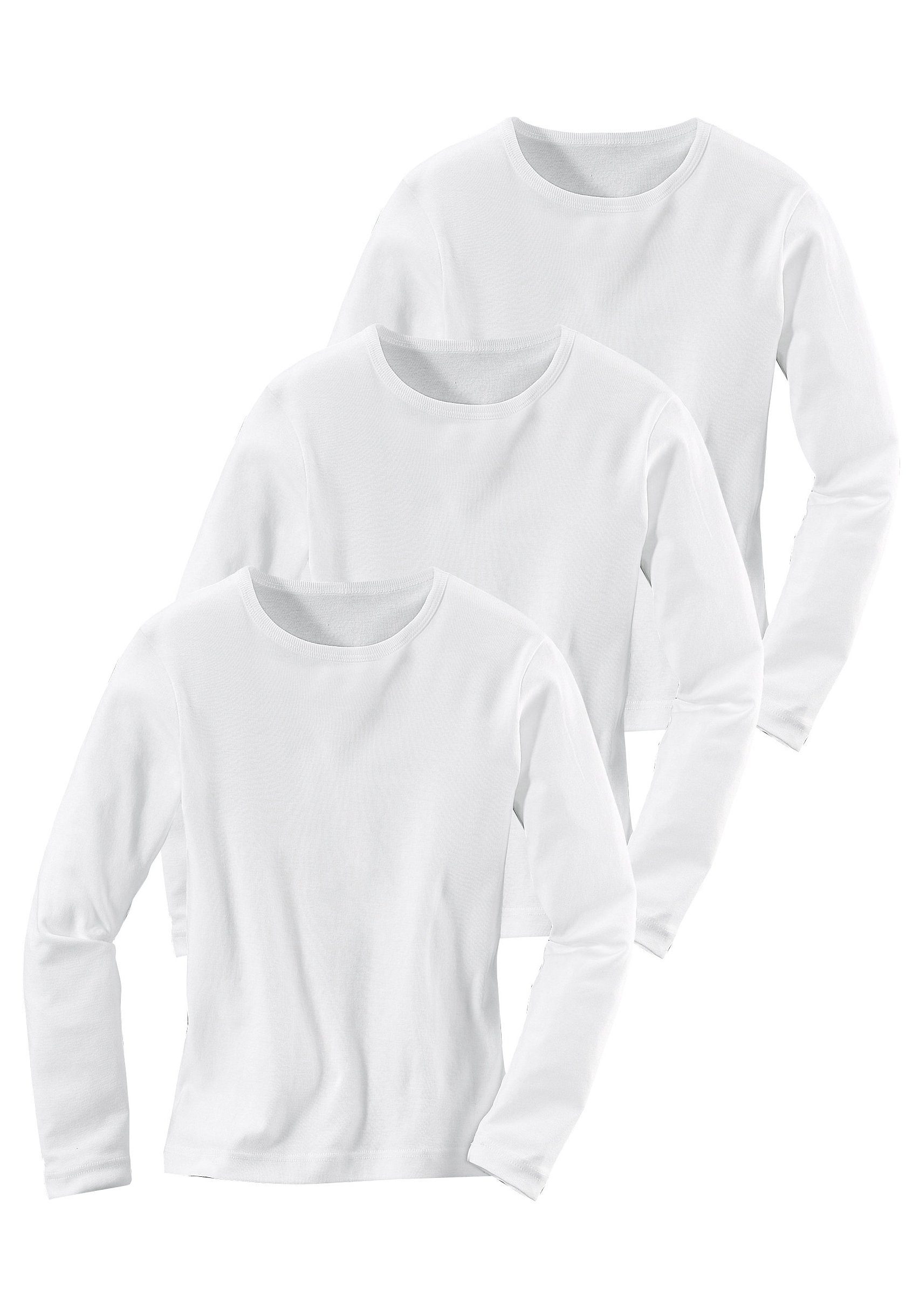 H.I.S Shirt met lange mouwen in ribkwaliteit (Set van 3)
